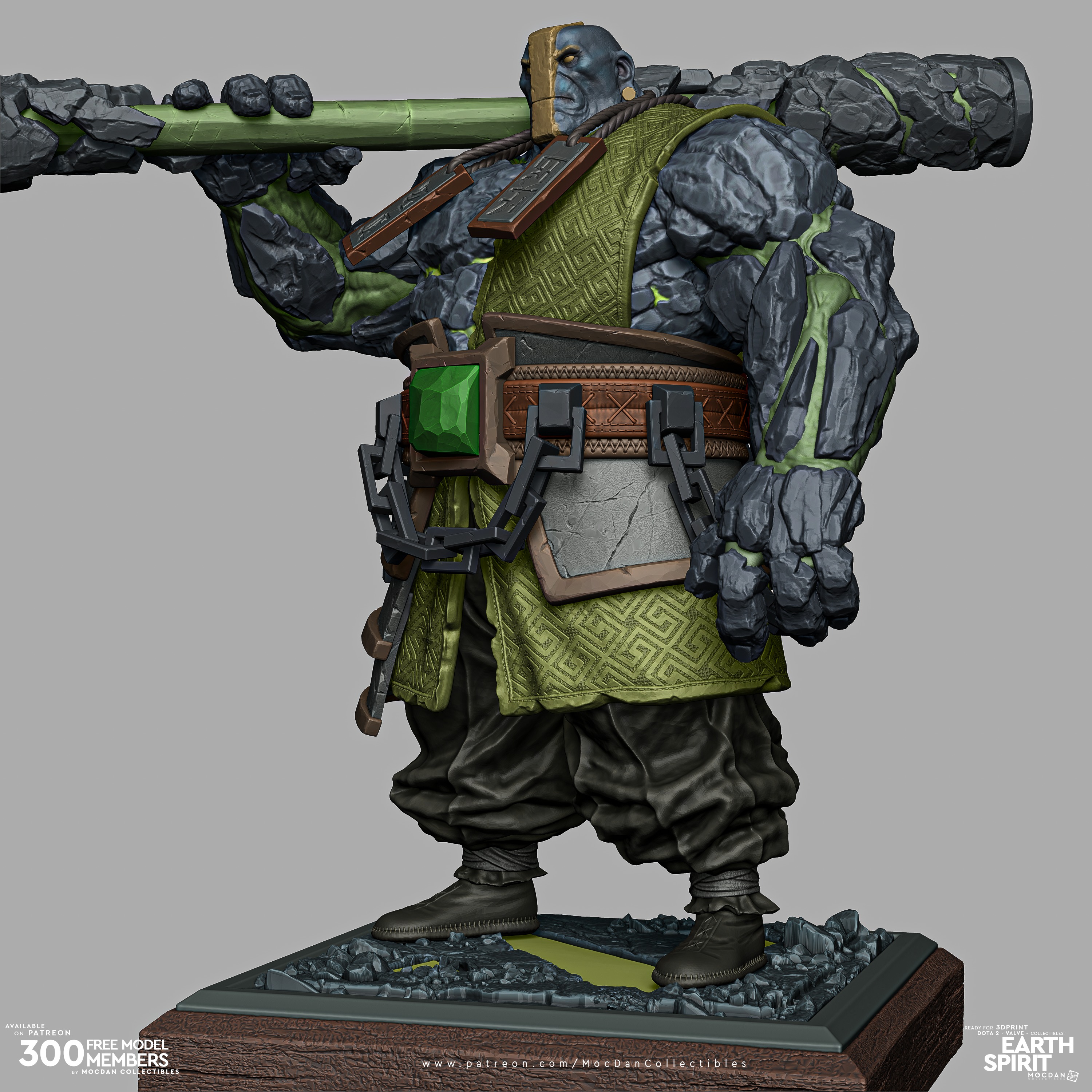 Earth Spirit - Dota 2 3D print model_3