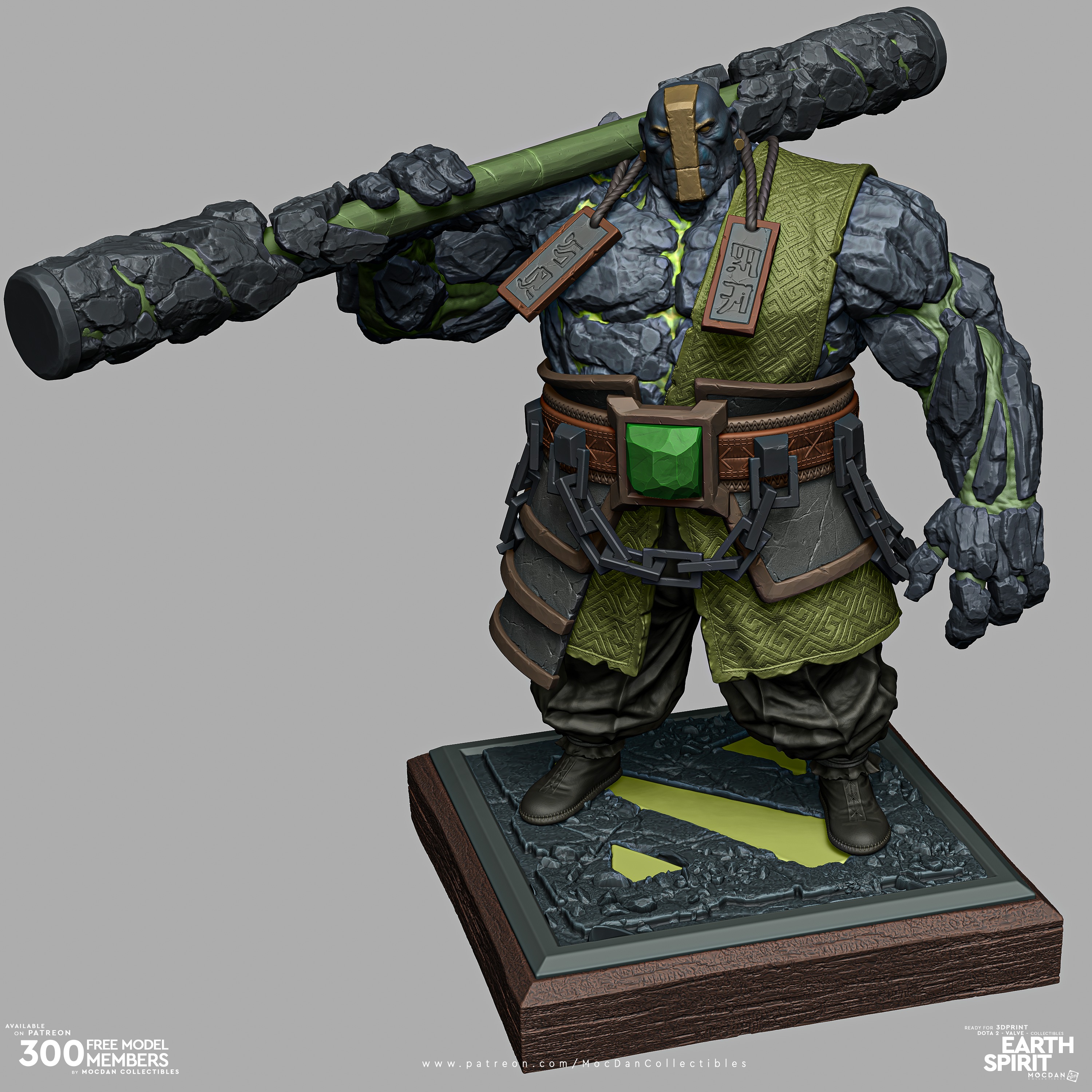 Earth Spirit - Dota 2 3D print model_1