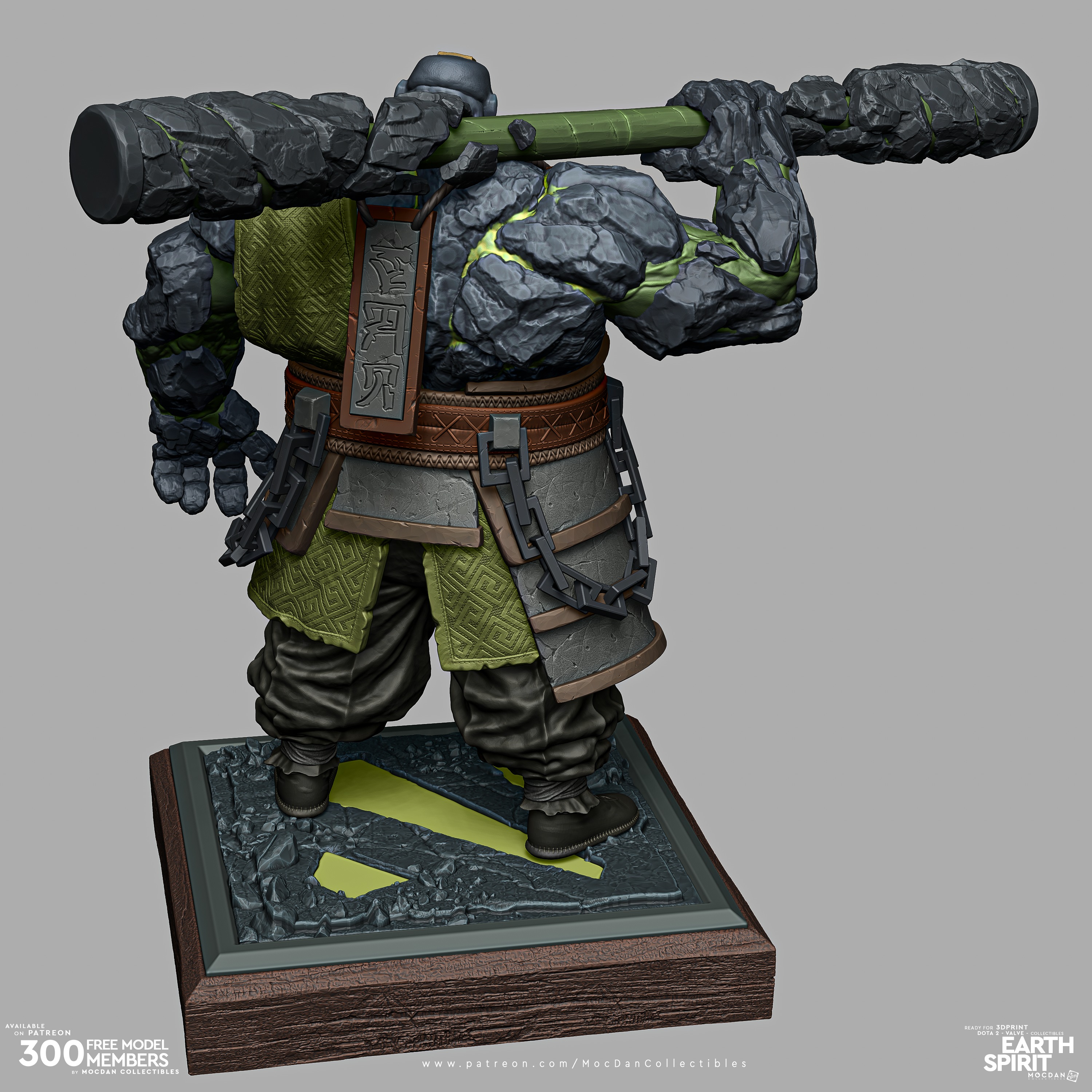 Earth Spirit - Dota 2 3D print model_2