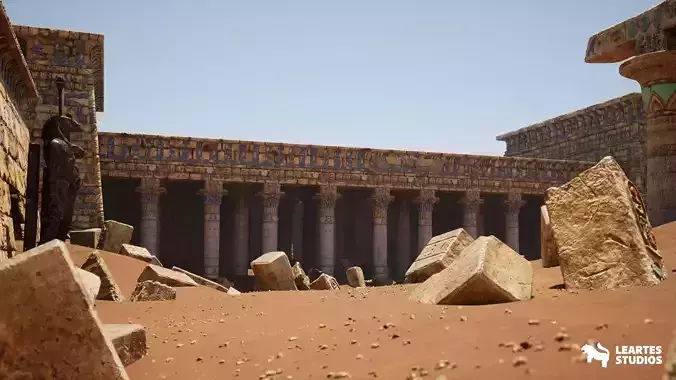 The Grand Egyptian Temple Environment Low-poly 3D model
