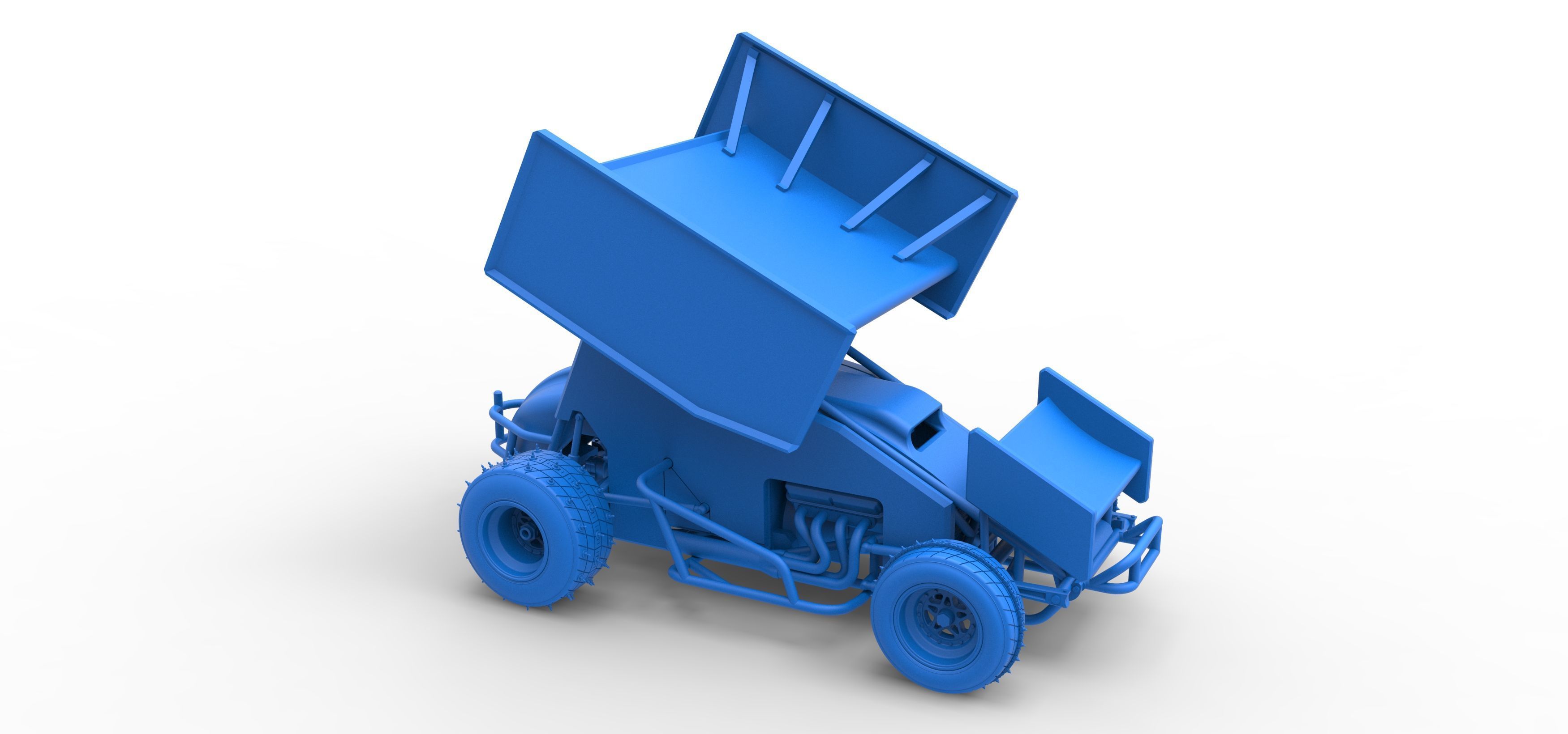 Winged Sprint car for Ice Scale 1 to 25 3D print model_51