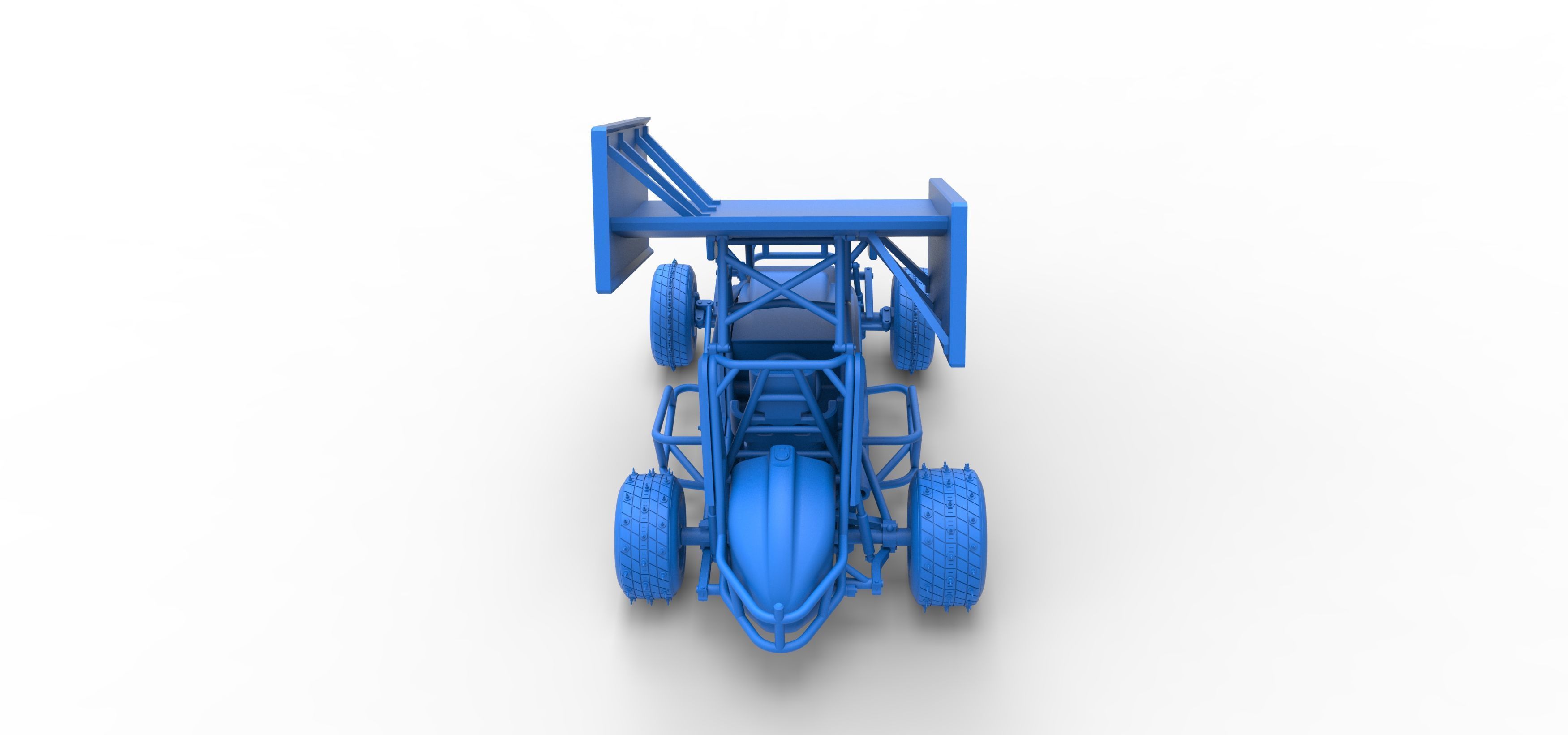 Winged Sprint car for Ice Scale 1 to 25 3D print model_44