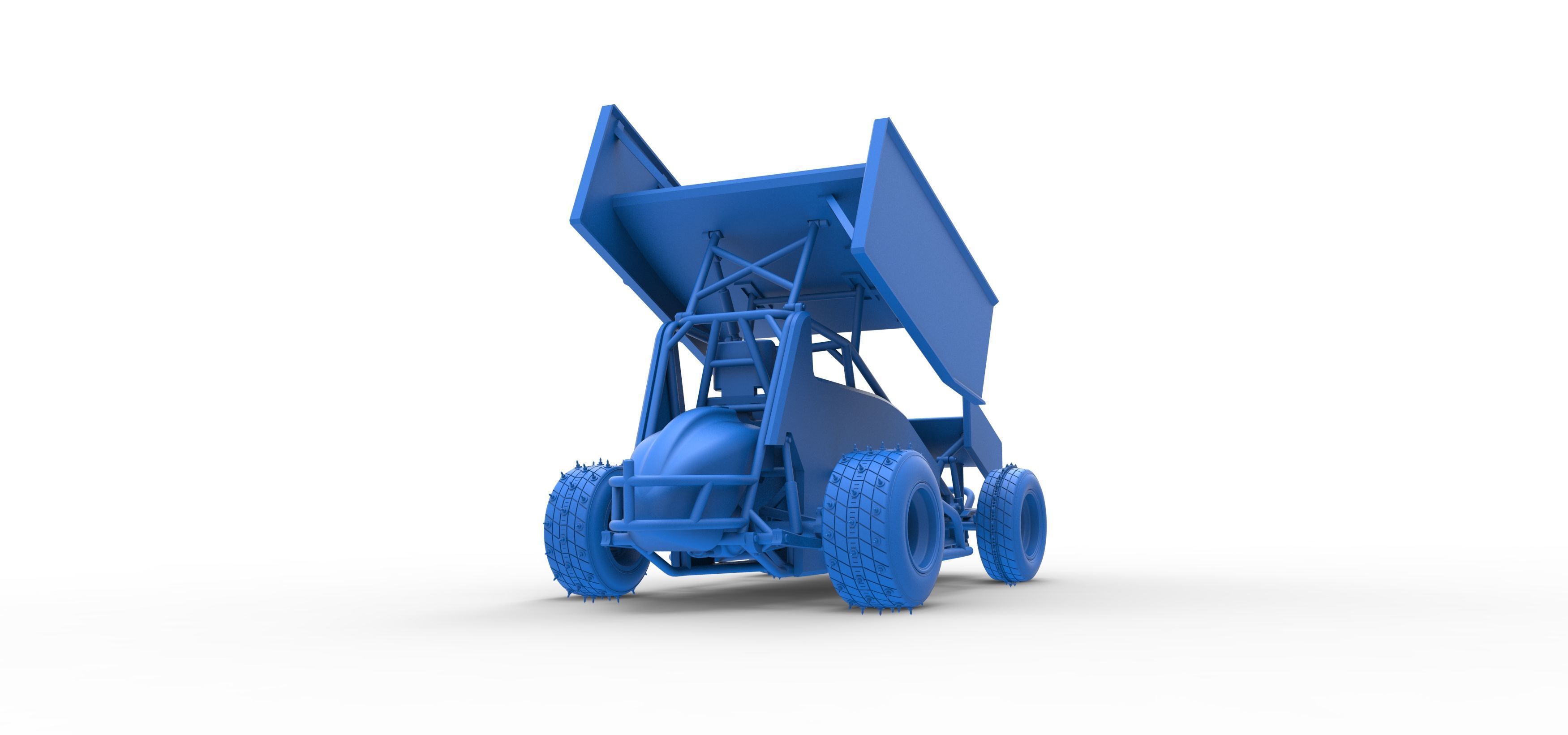 Winged Sprint car for Ice Scale 1 to 25 3D print model_46