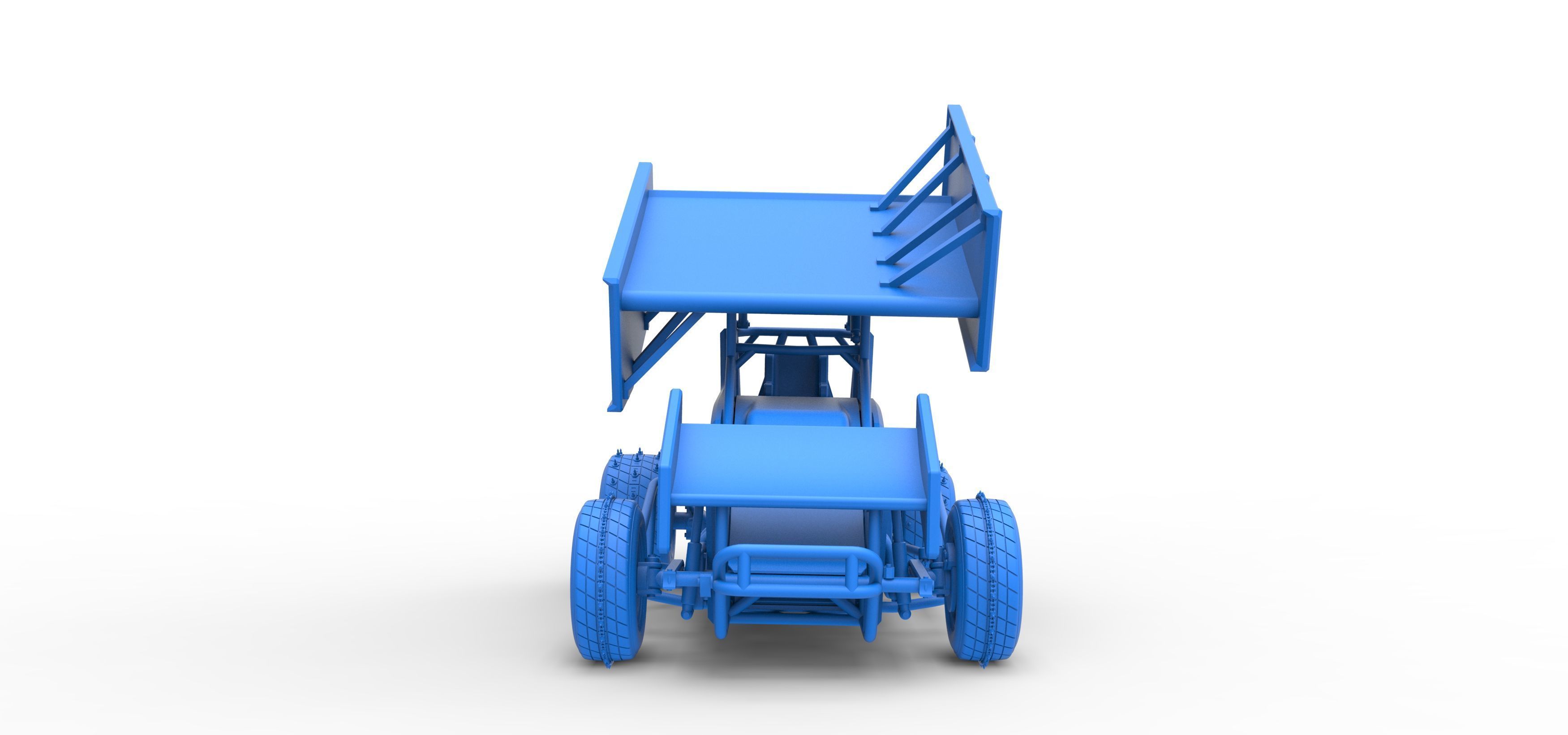 Winged Sprint car for Ice Scale 1 to 25 3D print model_34