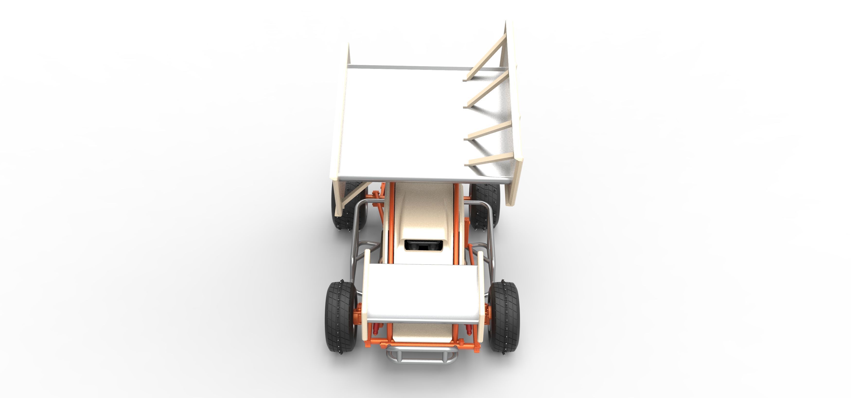 Winged Sprint car for Ice Scale 1 to 25 3D print model_8