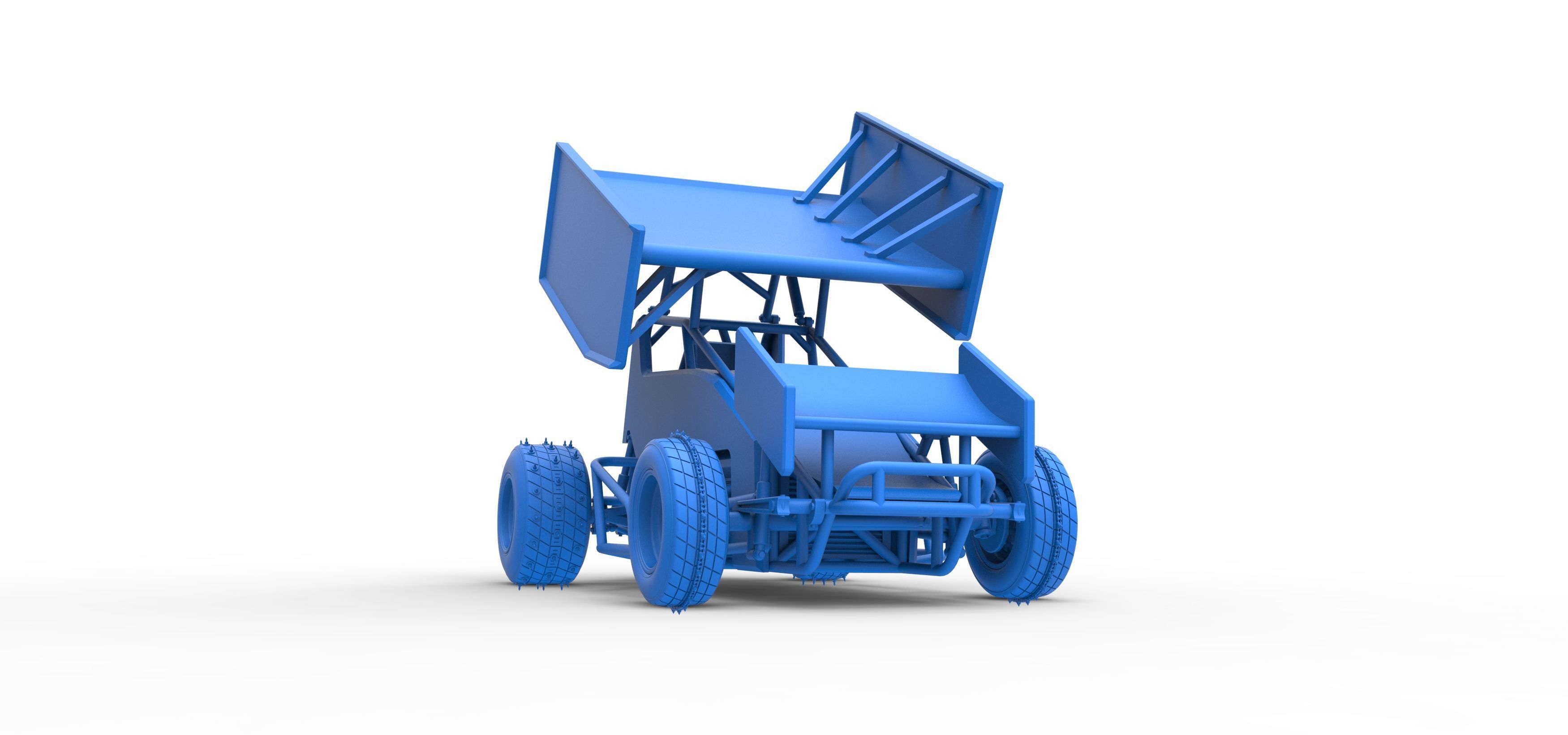 Winged Sprint car for Ice Scale 1 to 25 3D print model_54