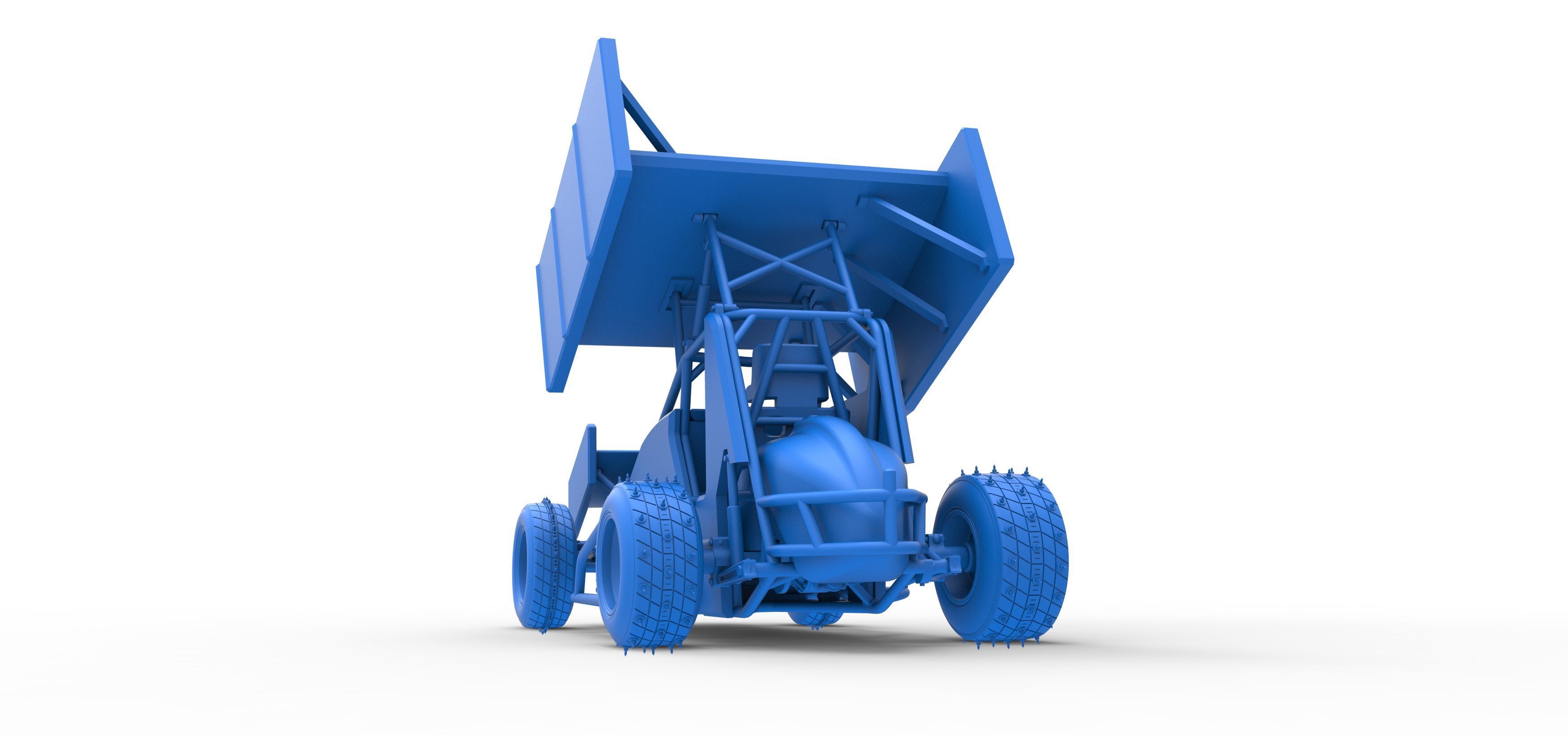 Winged Sprint car for Ice Scale 1 to 25 3D print model_42
