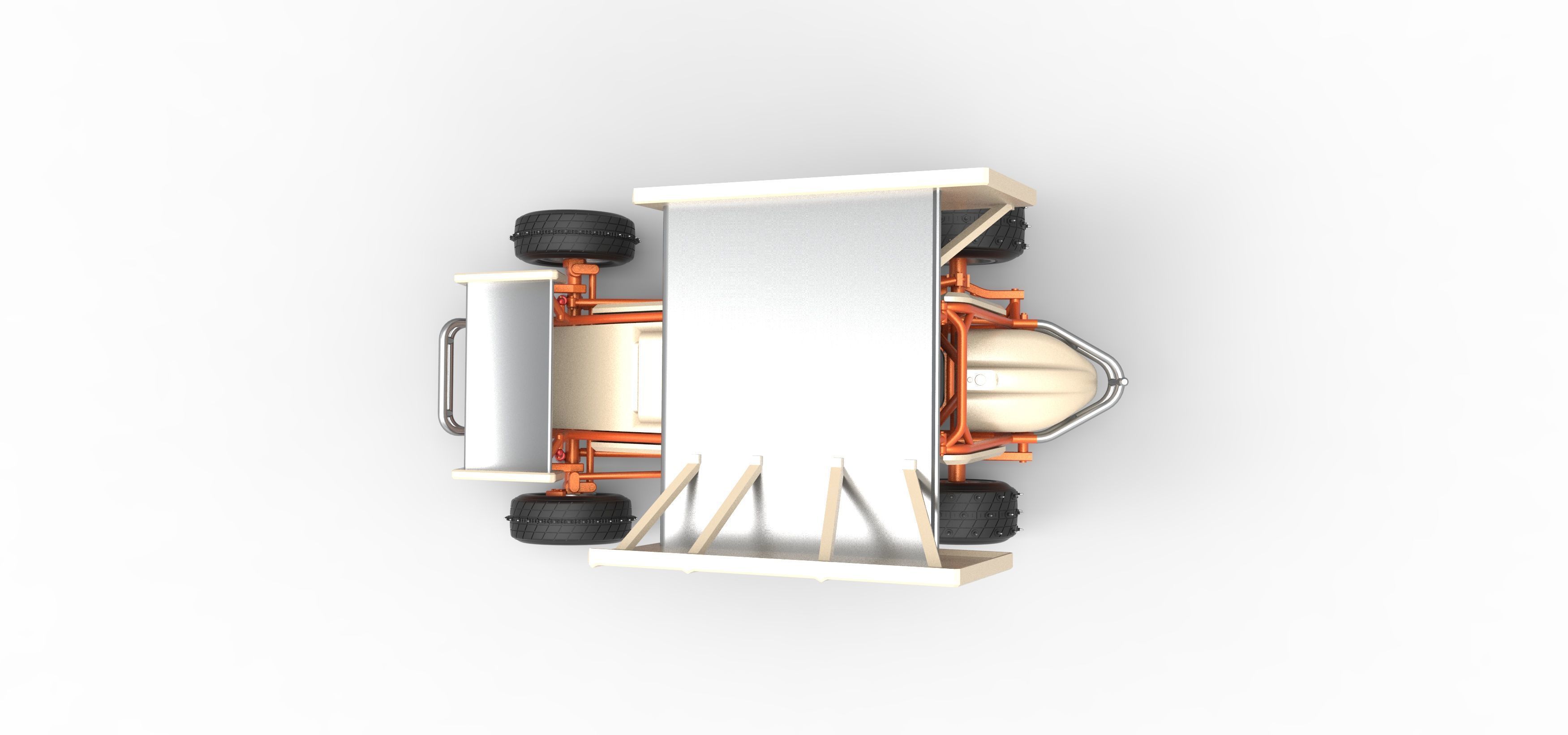 Winged Sprint car for Ice Scale 1 to 25 3D print model_11