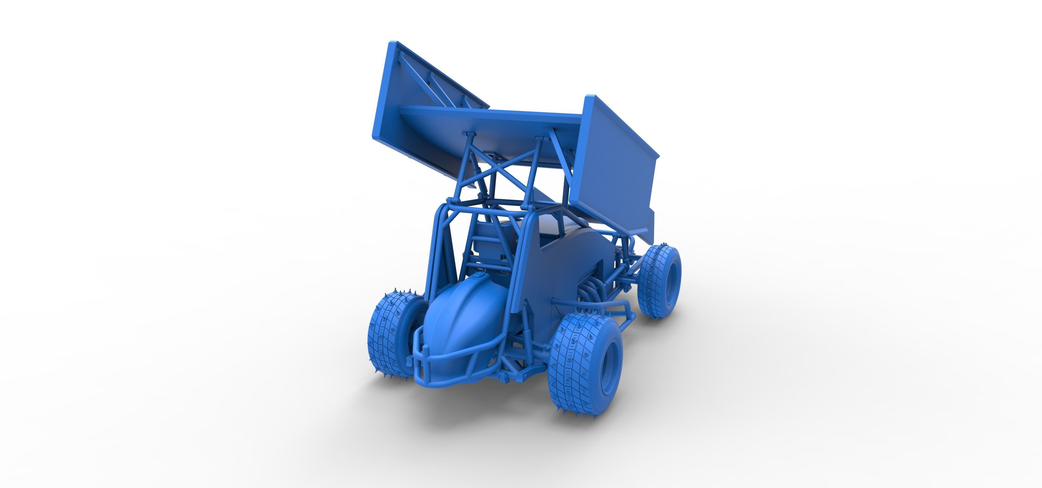 Winged Sprint car for Ice Scale 1 to 25 3D print model_45