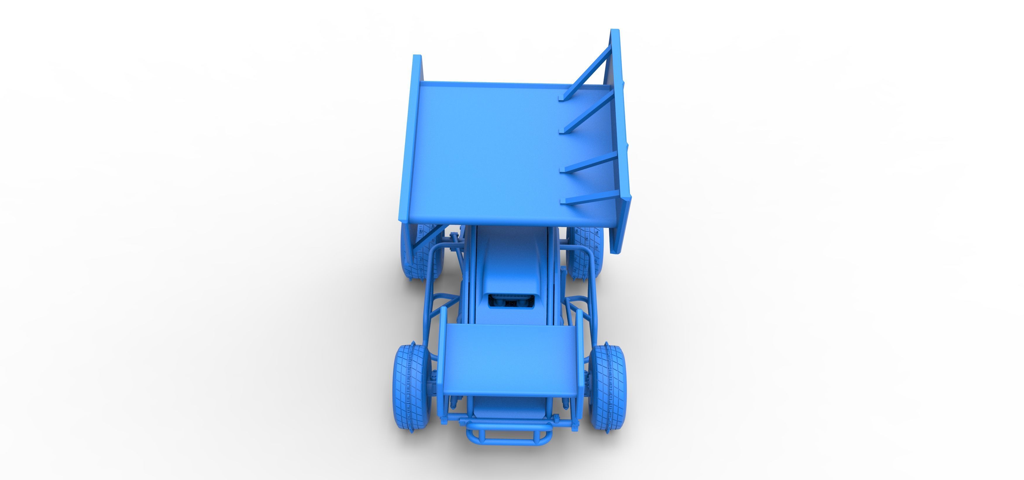 Winged Sprint car for Ice Scale 1 to 25 3D print model_35