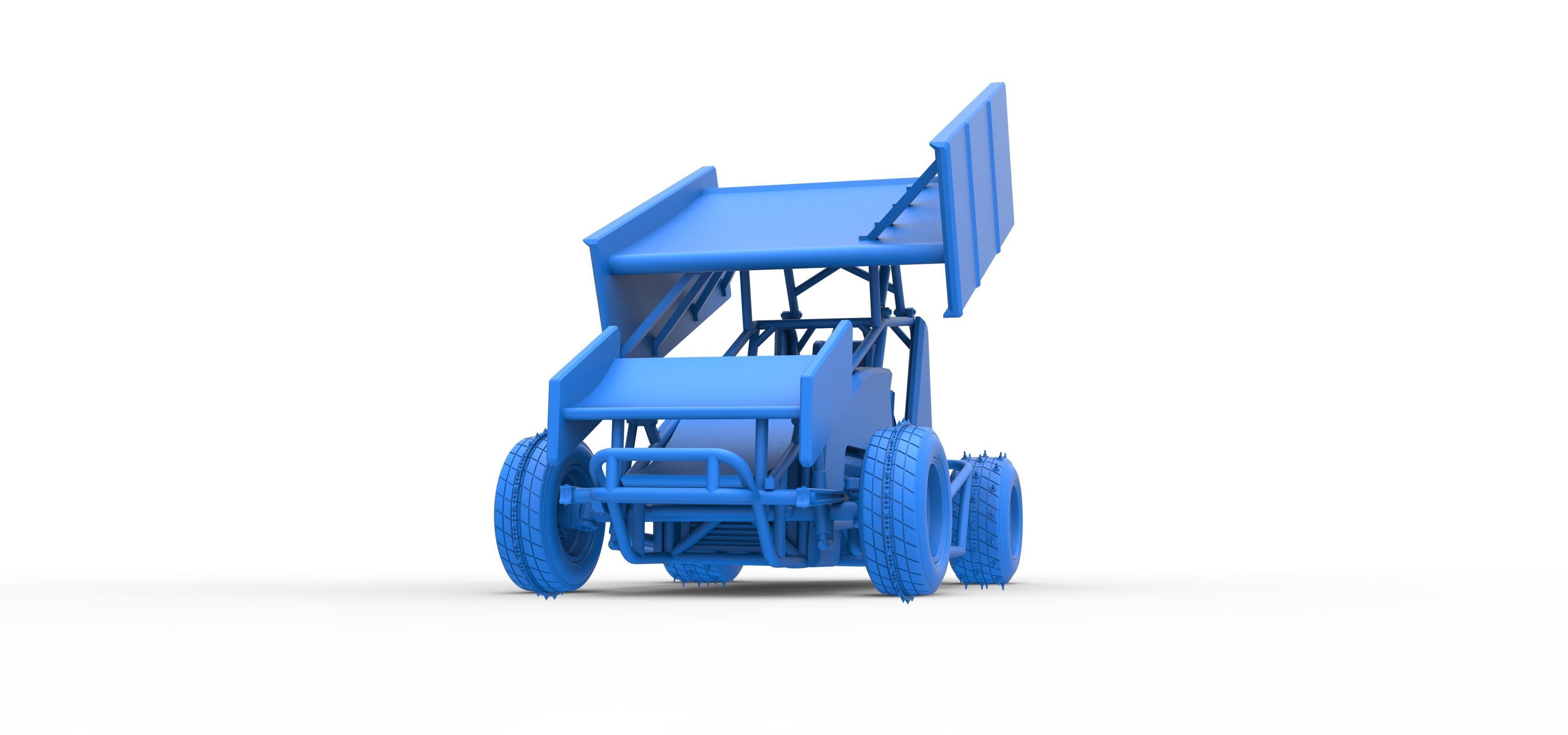 Winged Sprint car for Ice Scale 1 to 25 3D print model_33