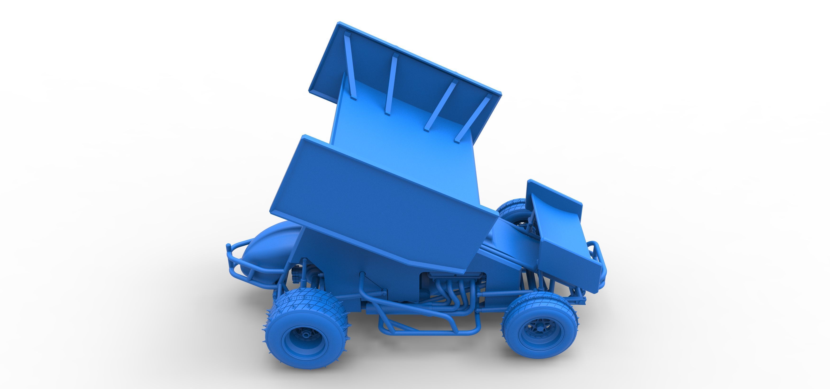Winged Sprint car for Ice Scale 1 to 25 3D print model_50