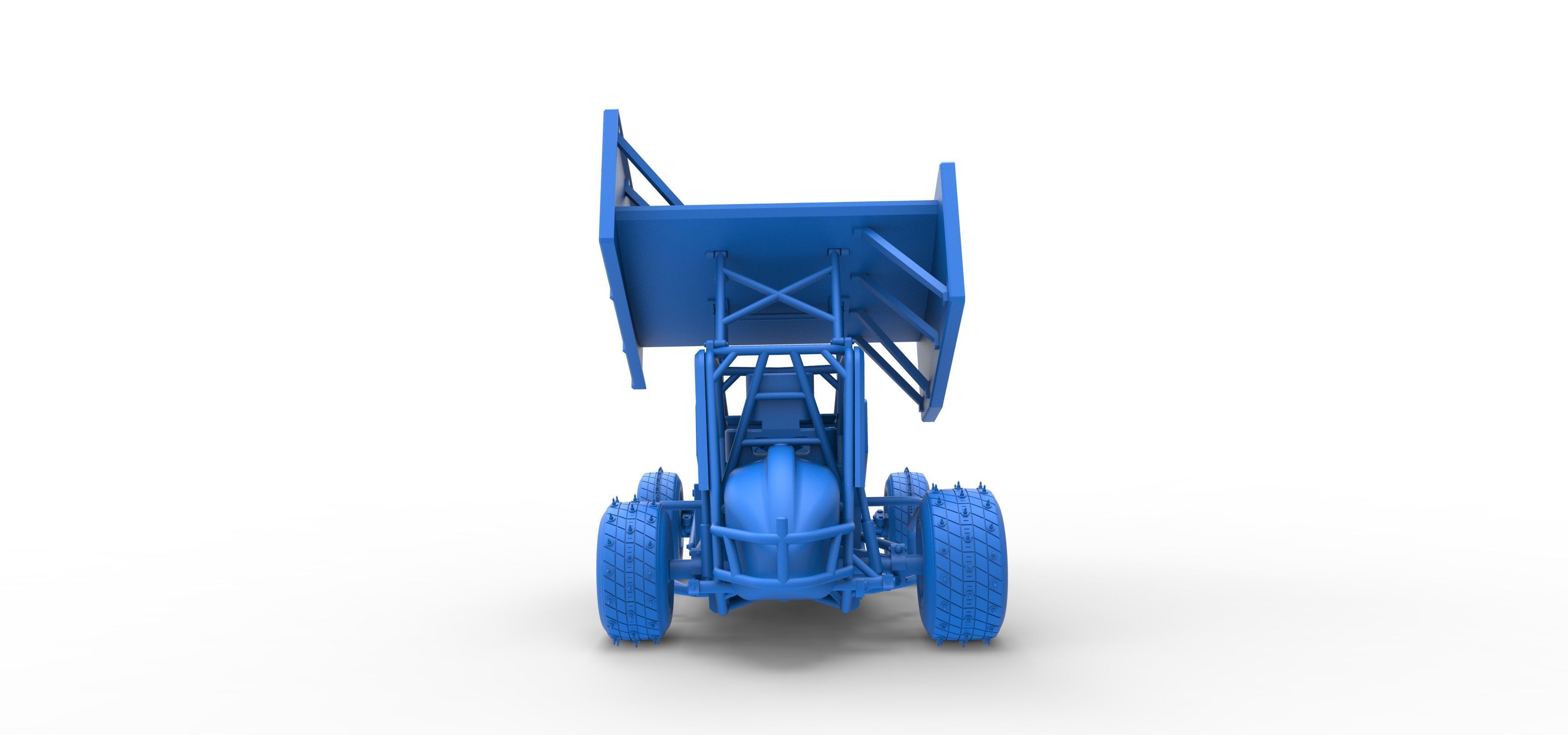 Winged Sprint car for Ice Scale 1 to 25 3D print model_43