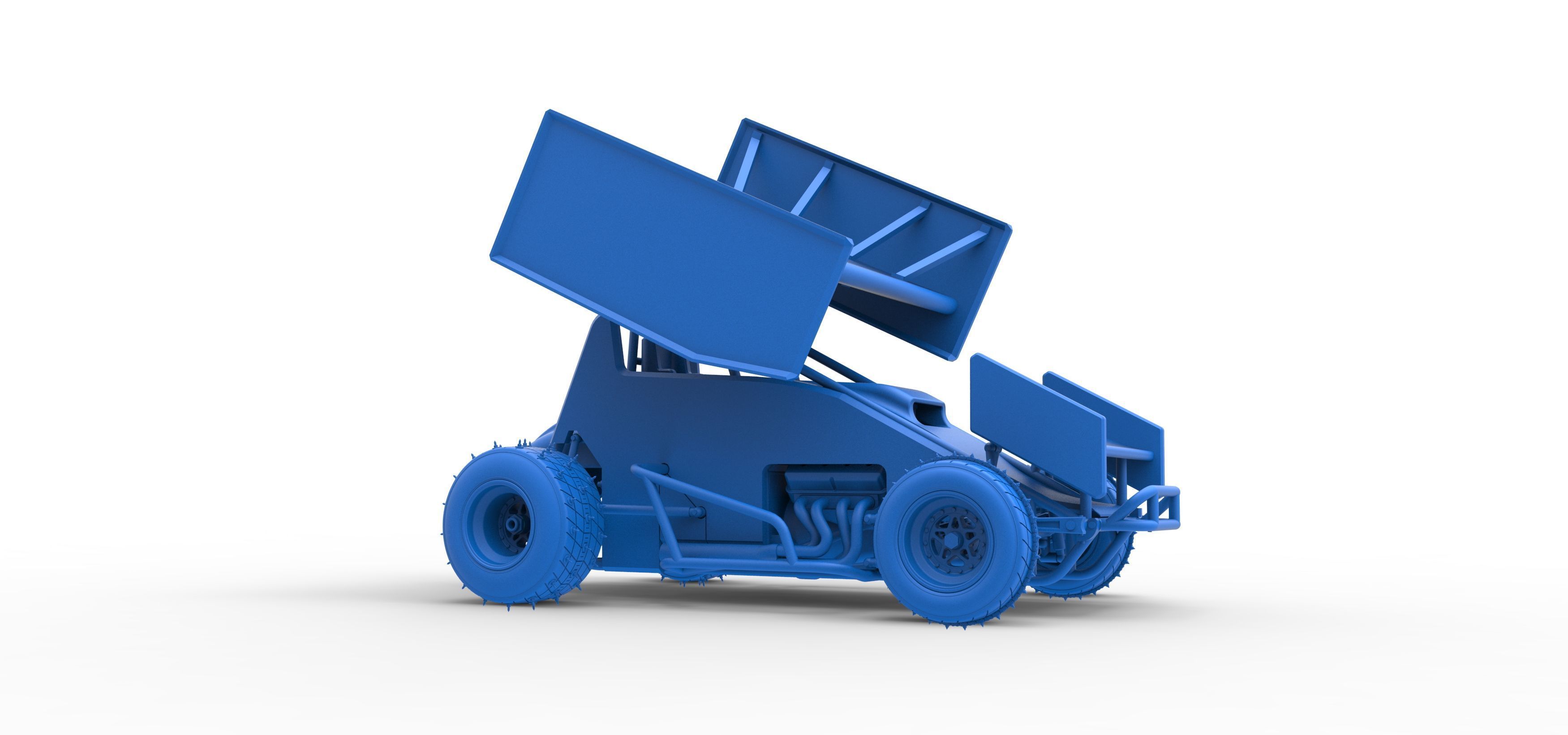 Winged Sprint car for Ice Scale 1 to 25 3D print model_52