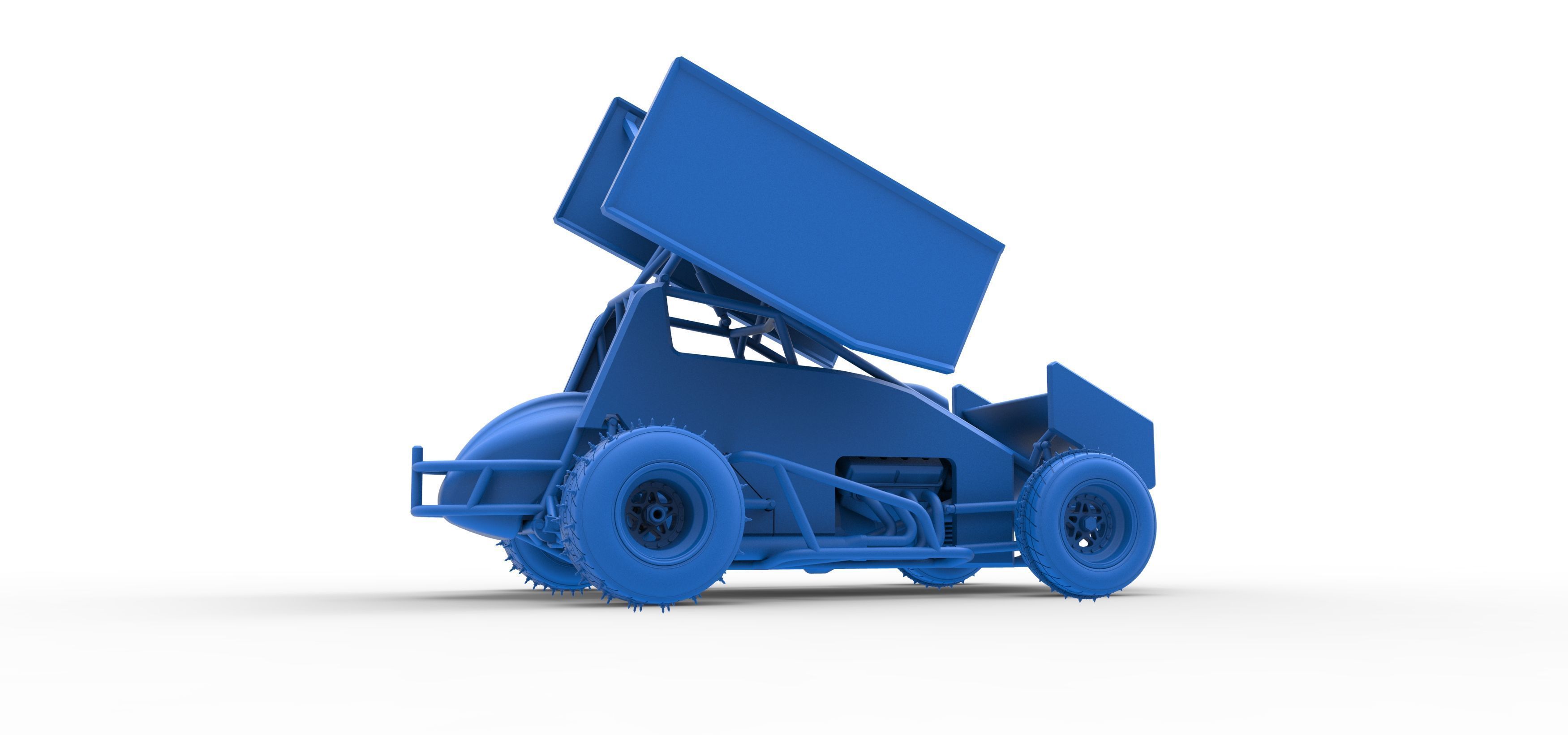 Winged Sprint car for Ice Scale 1 to 25 3D print model_48