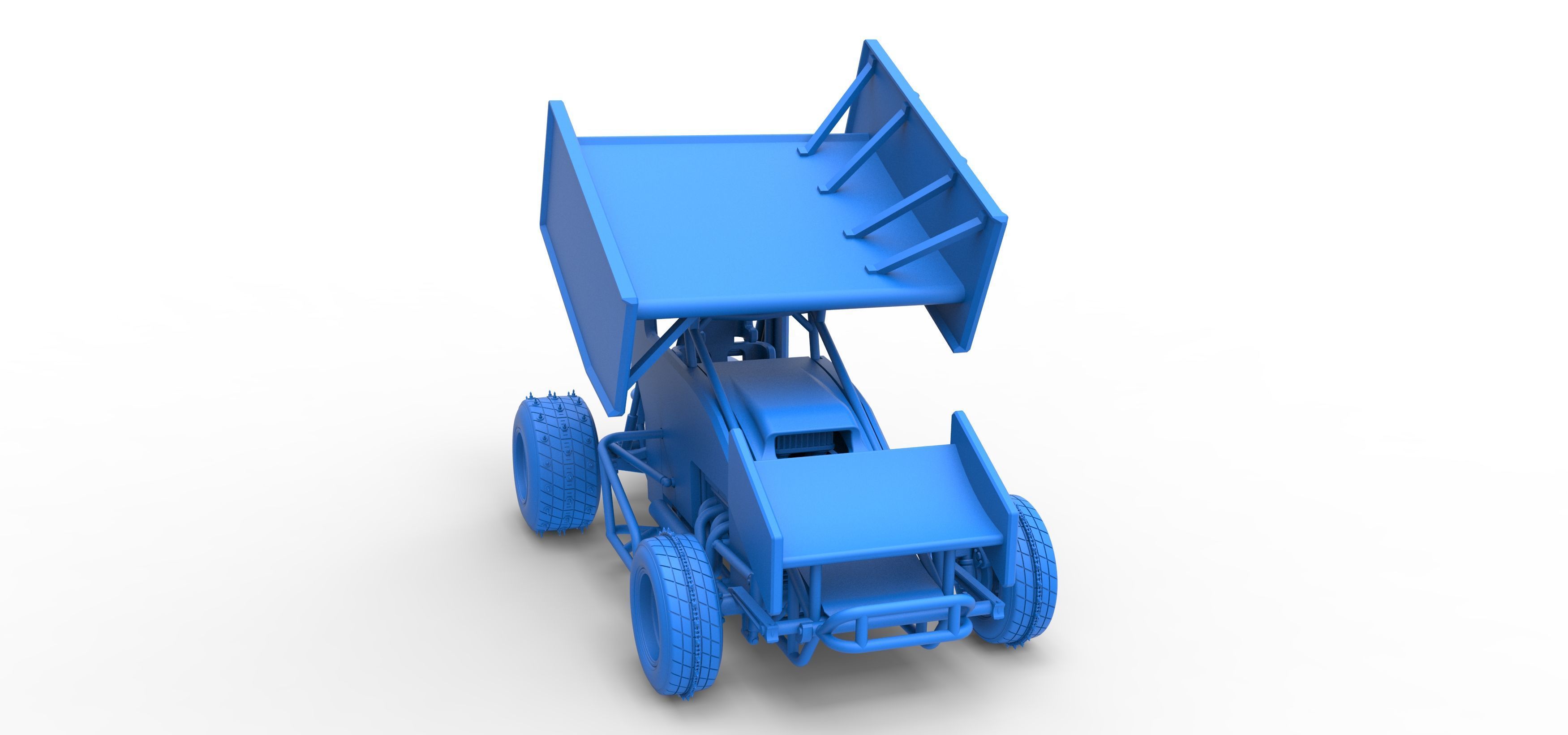 Winged Sprint car for Ice Scale 1 to 25 3D print model_53