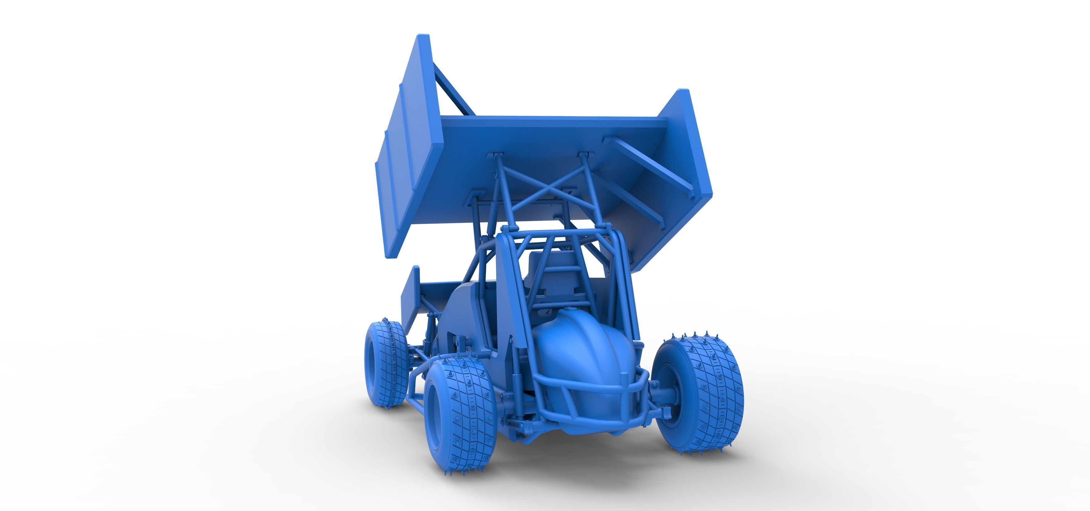 Winged Sprint car for Ice Scale 1 to 25 3D print model_41