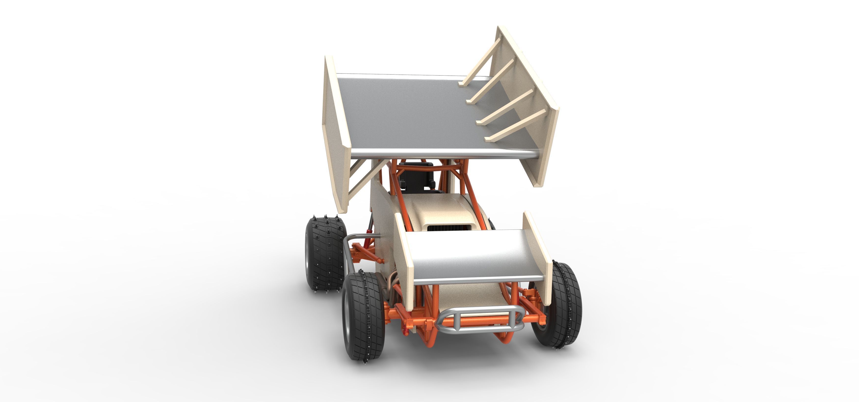 Winged Sprint car for Ice Scale 1 to 25 3D print model_26