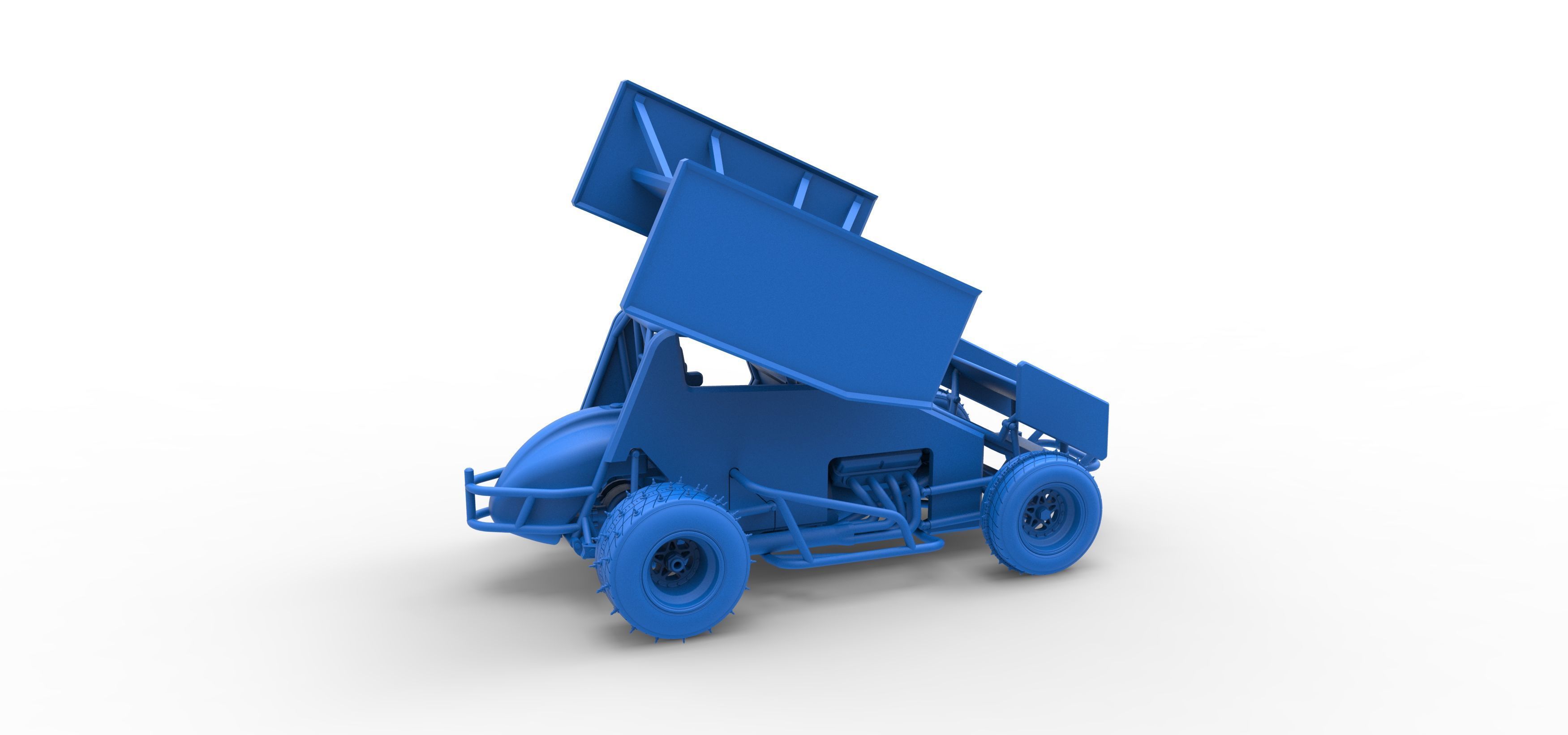 Winged Sprint car for Ice Scale 1 to 25 3D print model_47
