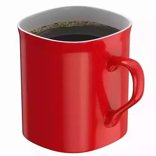 Coffee Mug Red With Coffee