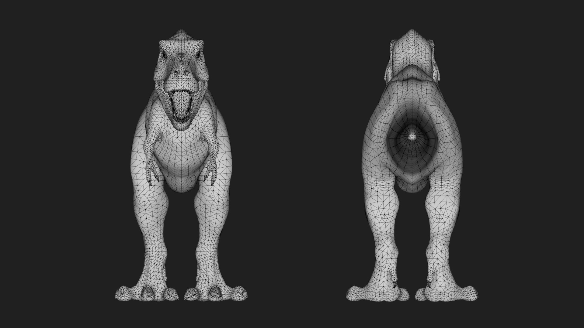 dinosaur Low-poly 3D model_5