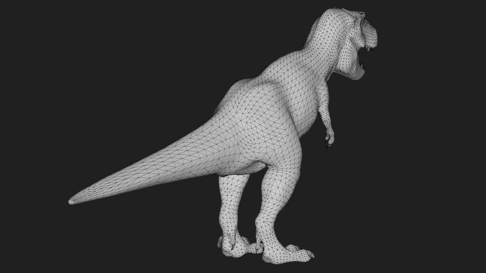 dinosaur Low-poly 3D model_3
