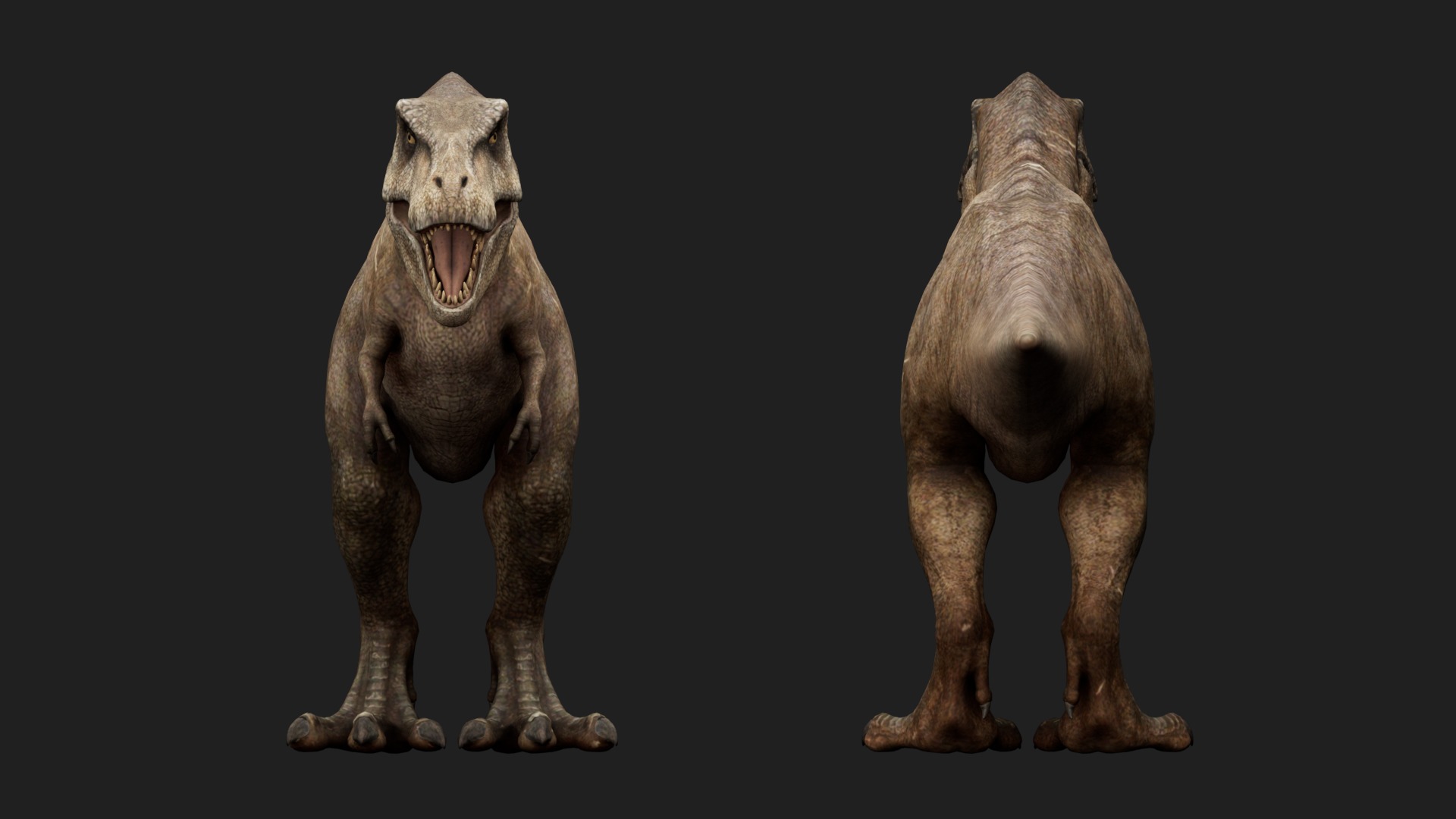 dinosaur Low-poly 3D model_4