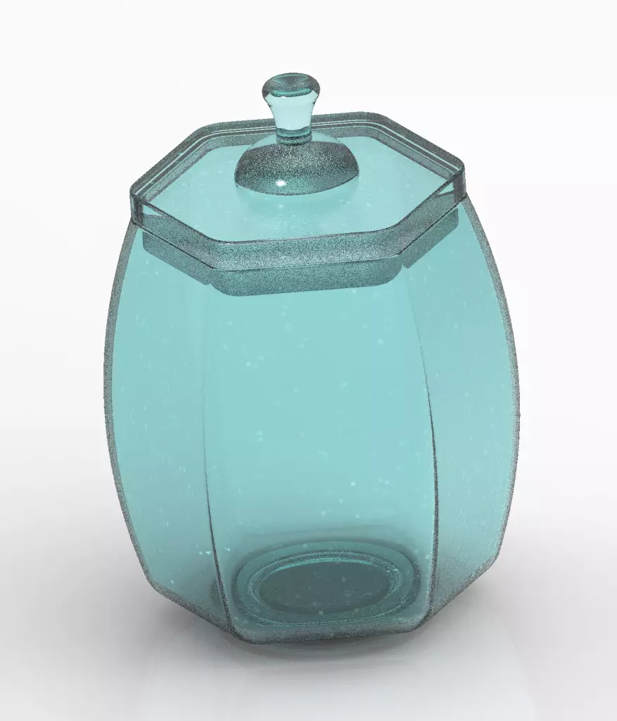 Hexagonal Storage Jar 3D print model_0