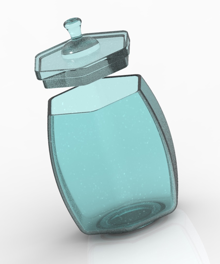 Hexagonal Storage Jar 3D print model_3