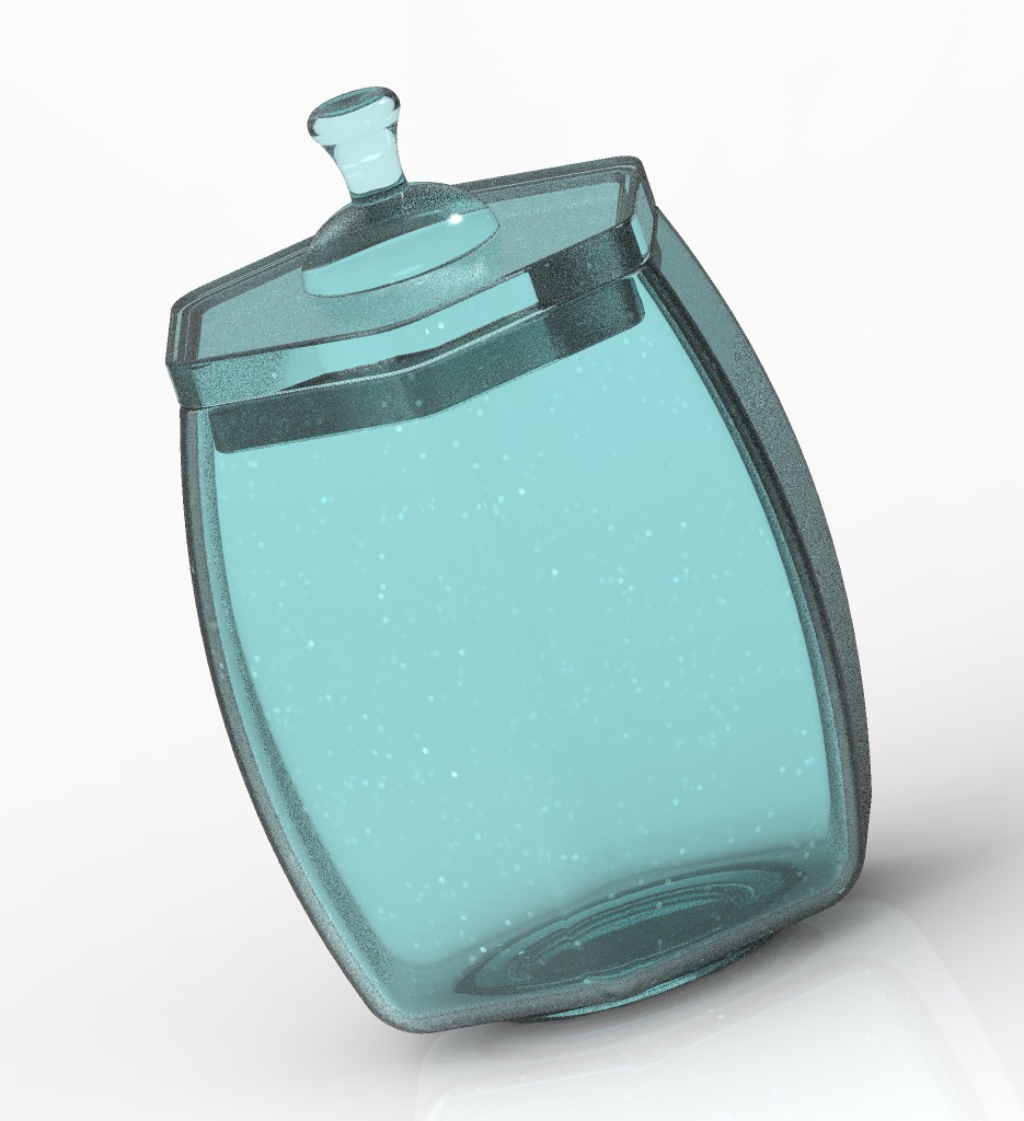 Hexagonal Storage Jar 3D print model_2