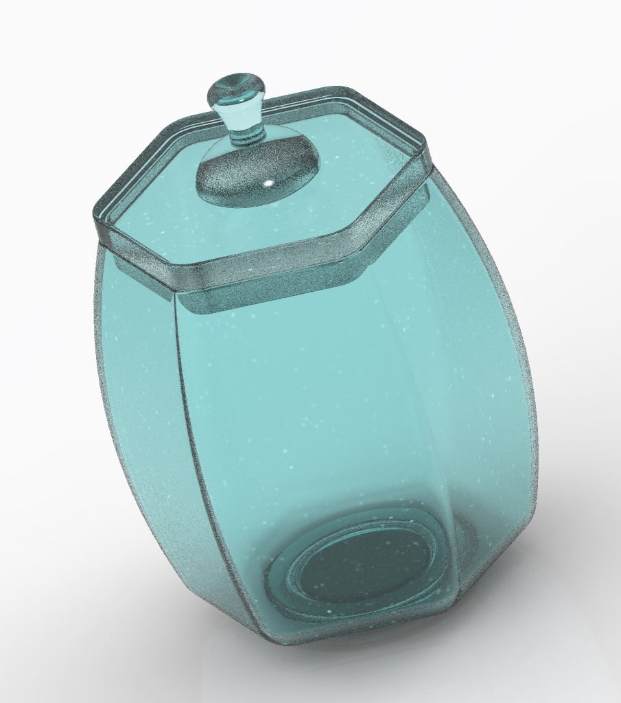 Hexagonal Storage Jar 3D print model_1