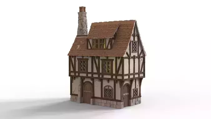 two-storey house 3D print model
