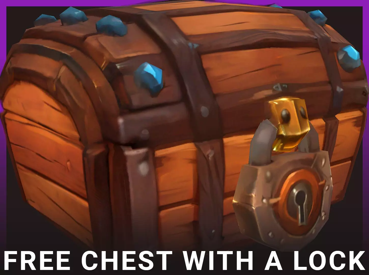 Large chest with a big lock -- FREE -- Free low-poly 3D model