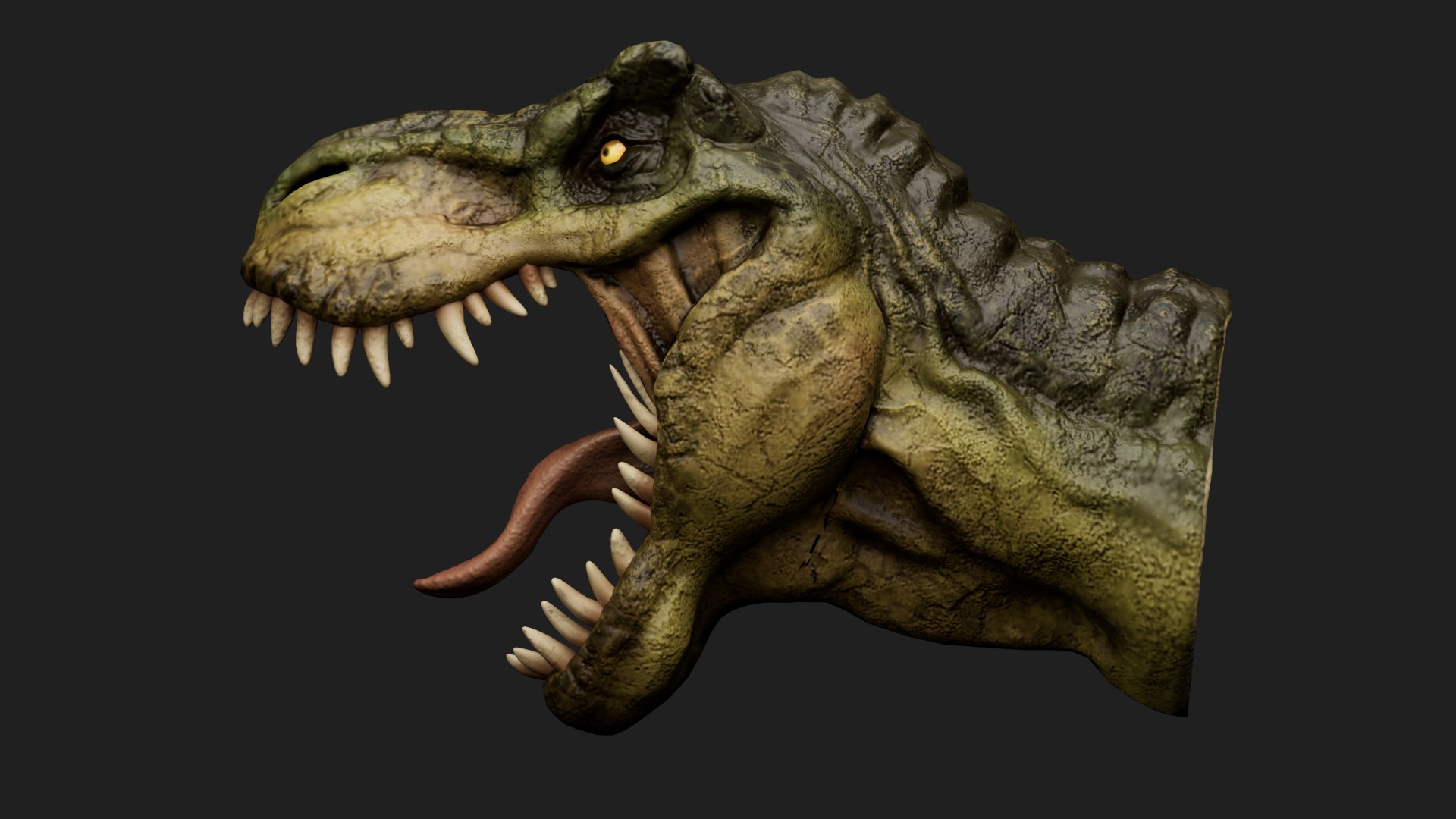 dinosaur Low-poly 3D model_2