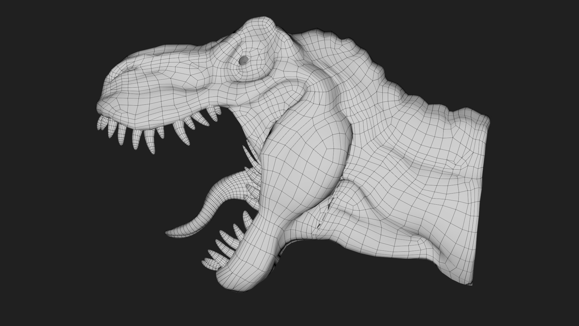 dinosaur Low-poly 3D model_3