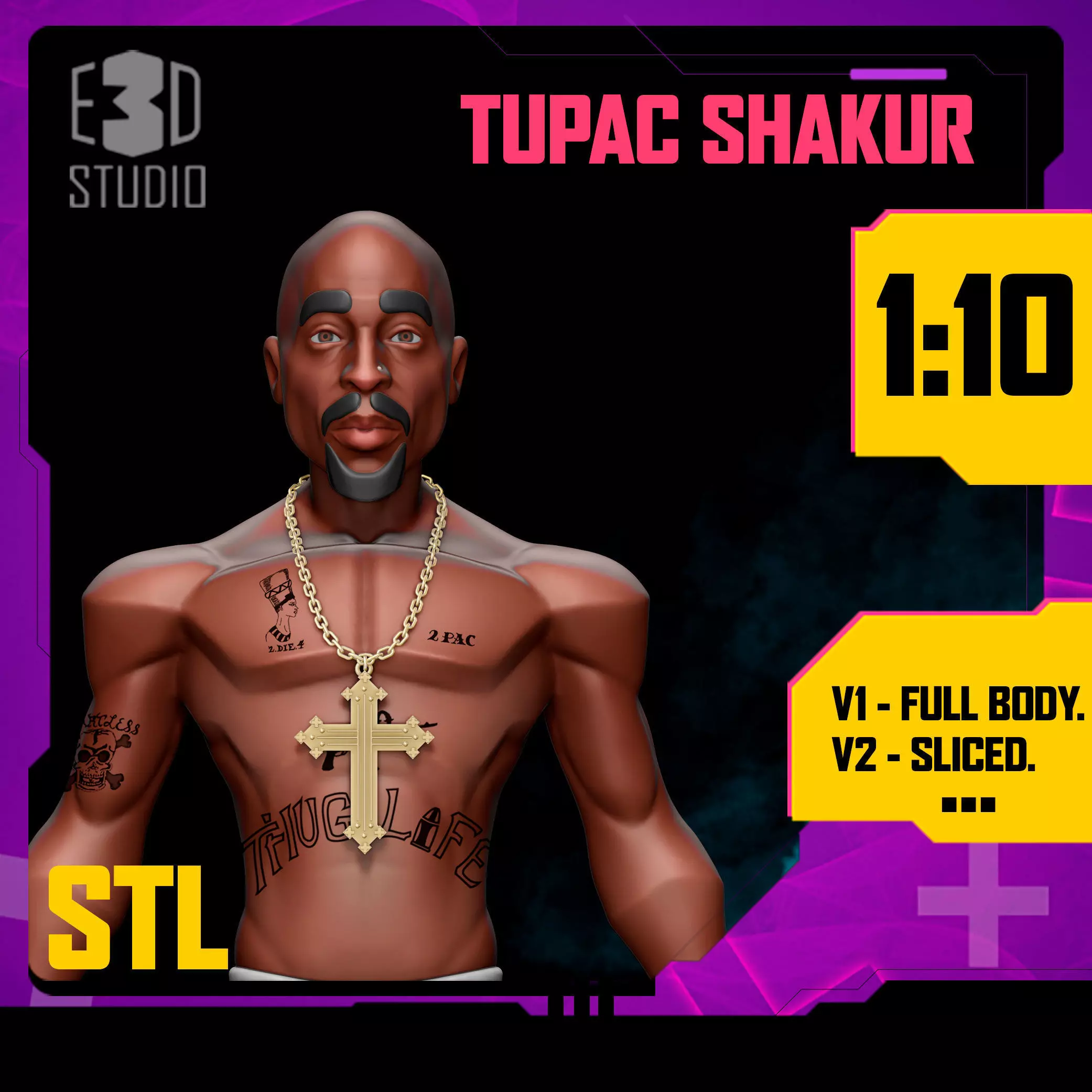 TUPAC 3D print model