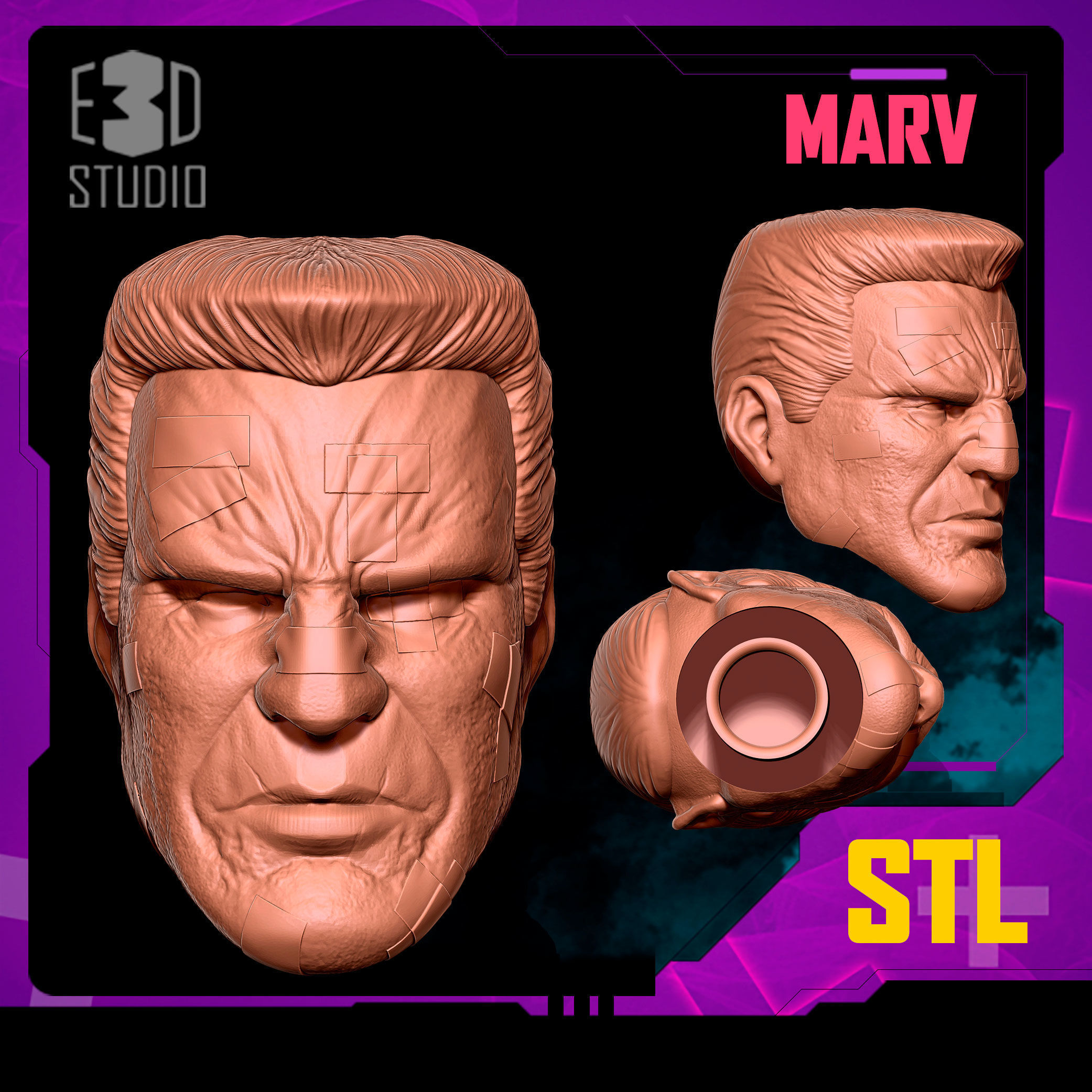 SIN CITY - MARV - HEAD 3D print model_1