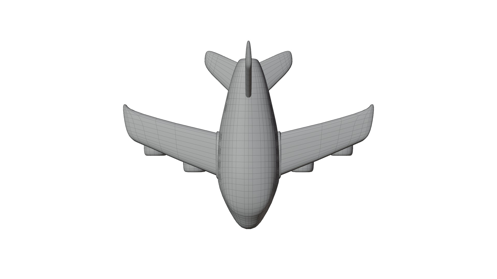 Cartoon Plane Low-poly 3D model_21