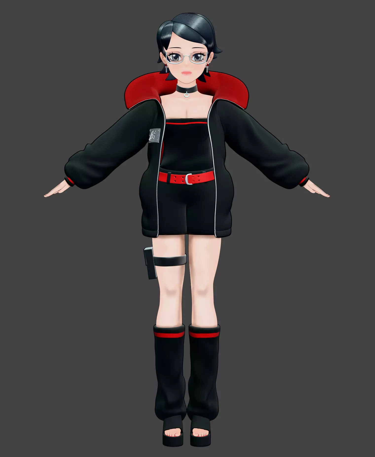 Sarada Uchiha - FanArt 3D model_0
