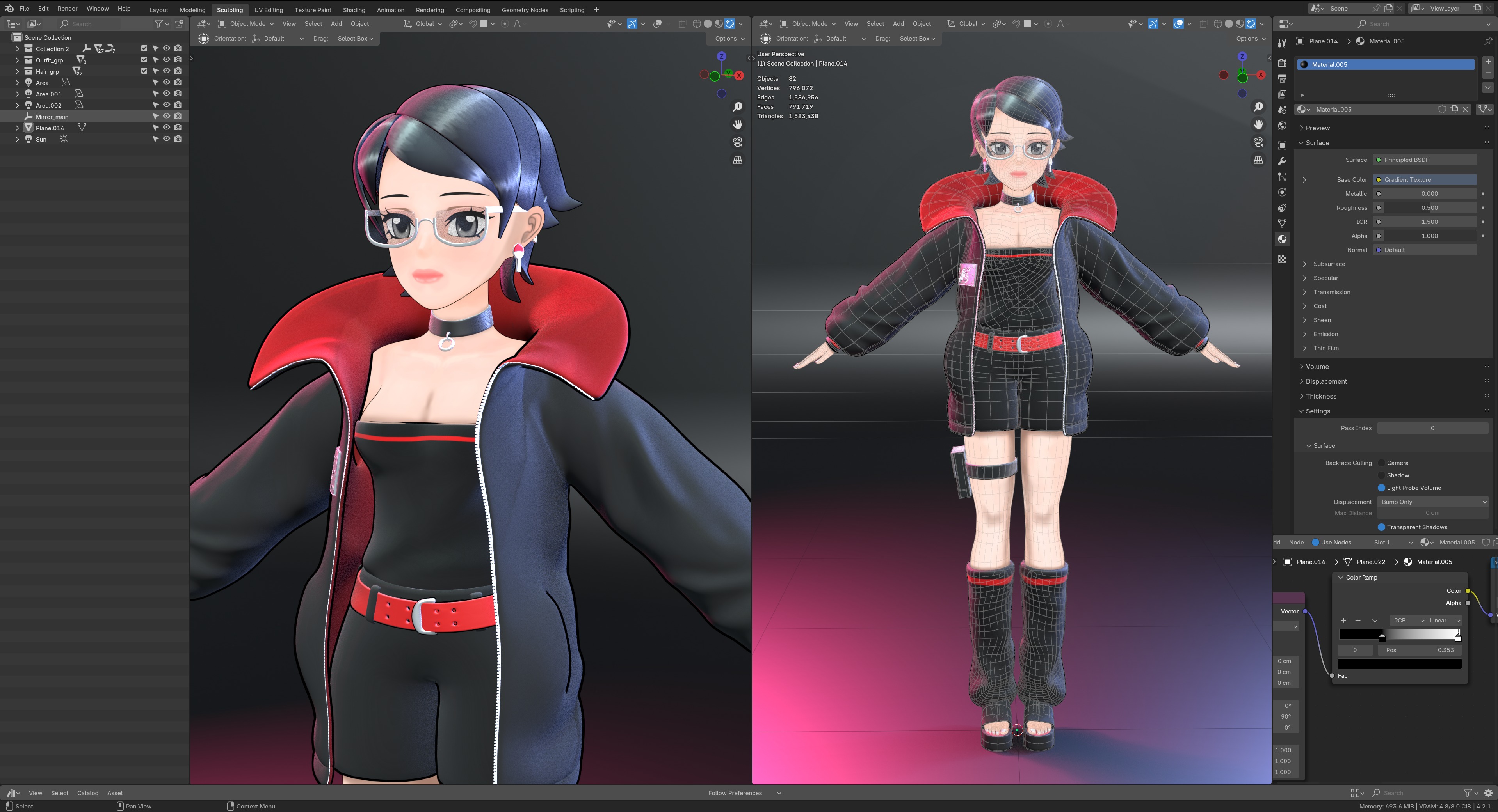 Sarada Uchiha - FanArt 3D model_3