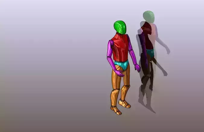 Articulated dummy for industrial use