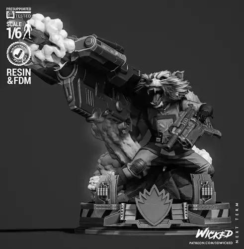 Wicked Marvel Rocket Sculpture