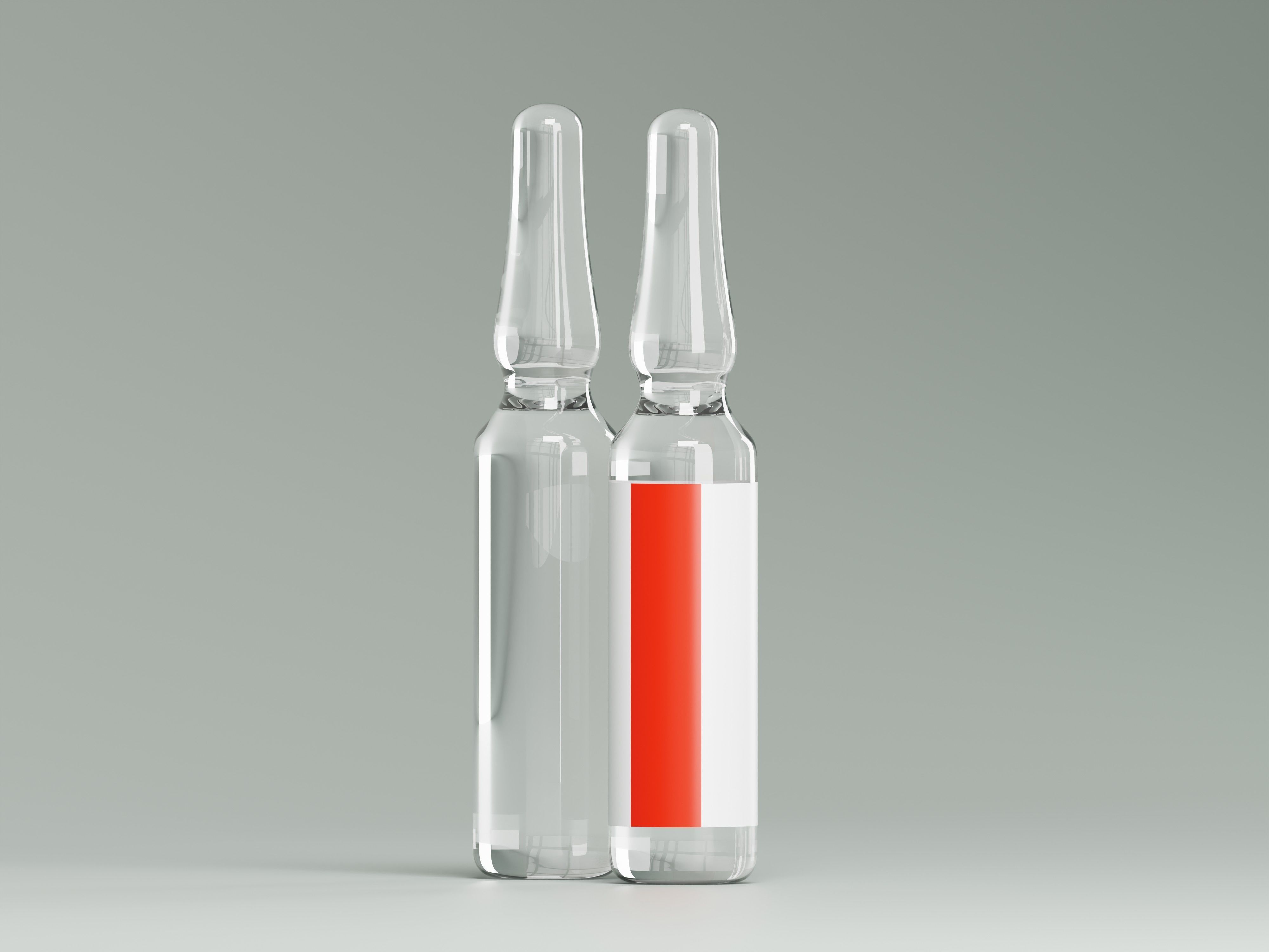 Medical Glass Ampoule 3D Model Low-poly 3D model_5