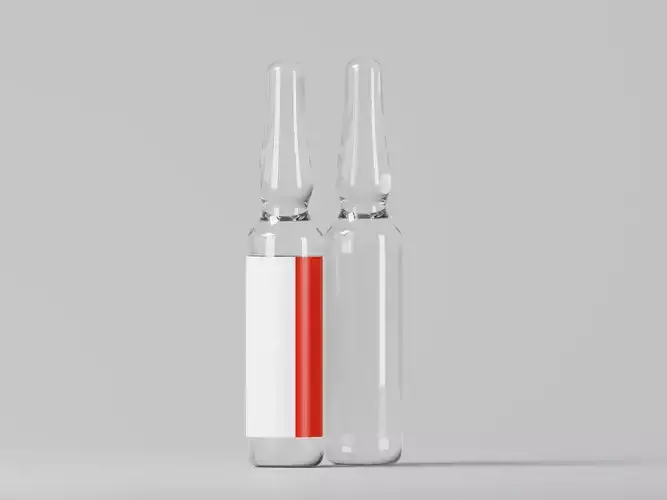 Medical Glass Ampoule 3D Model