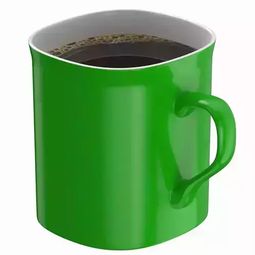 Coffee Mug Green With Coffee