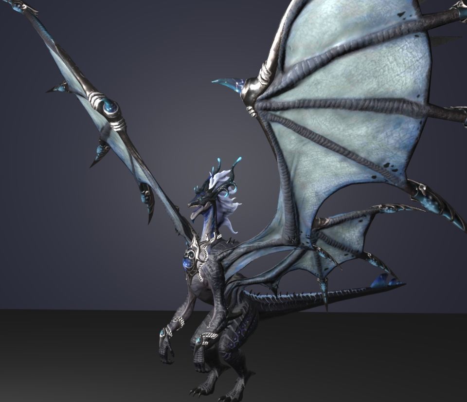 blue dragon  3D model_2