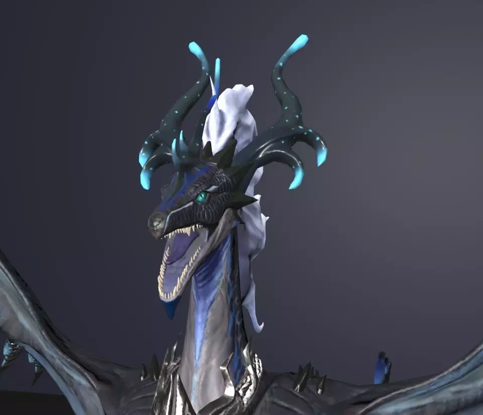 blue dragon  3D model_0