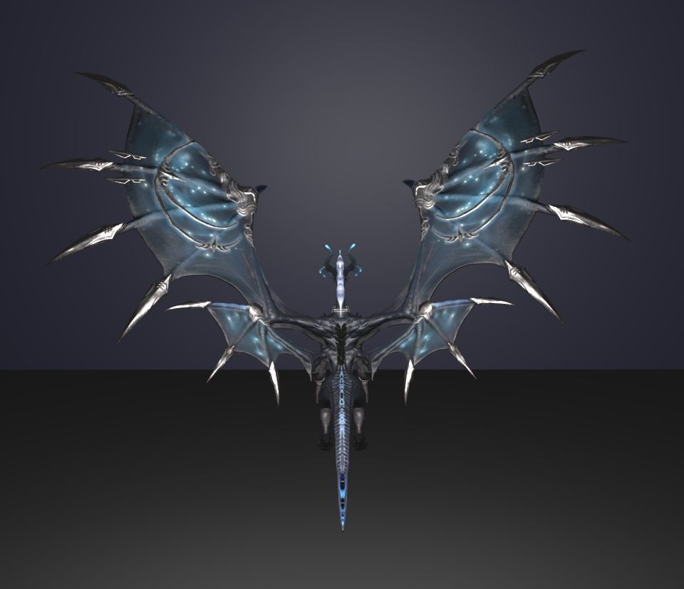 blue dragon  3D model_4