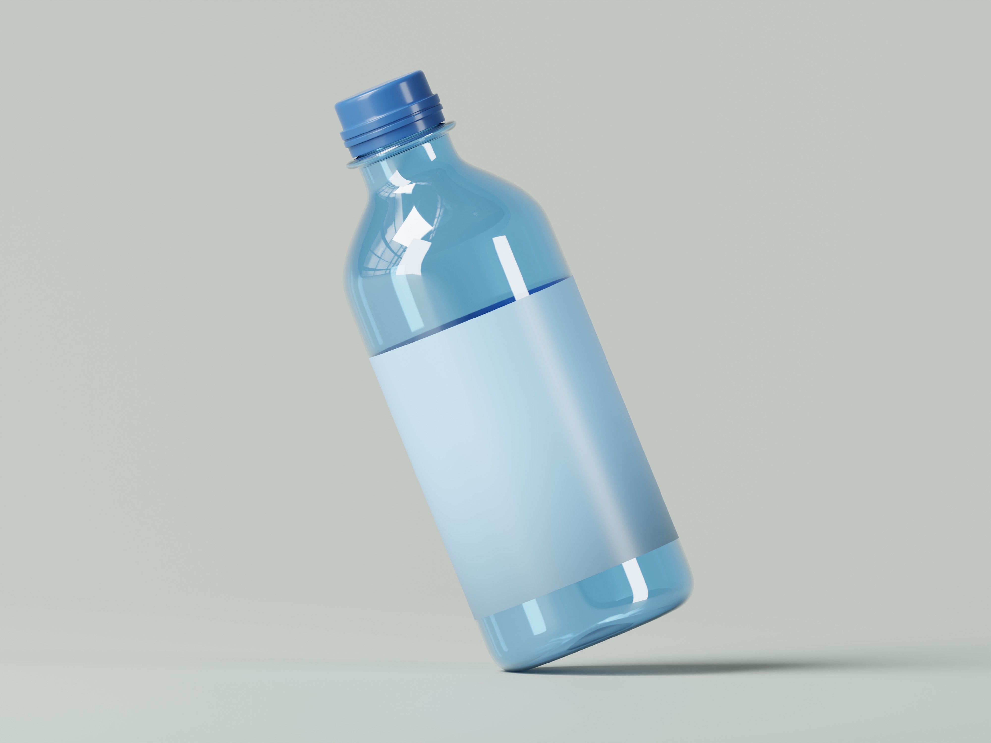 Plastic Water or Liquid Product Bottle 3D Model Low-poly 3D model_6