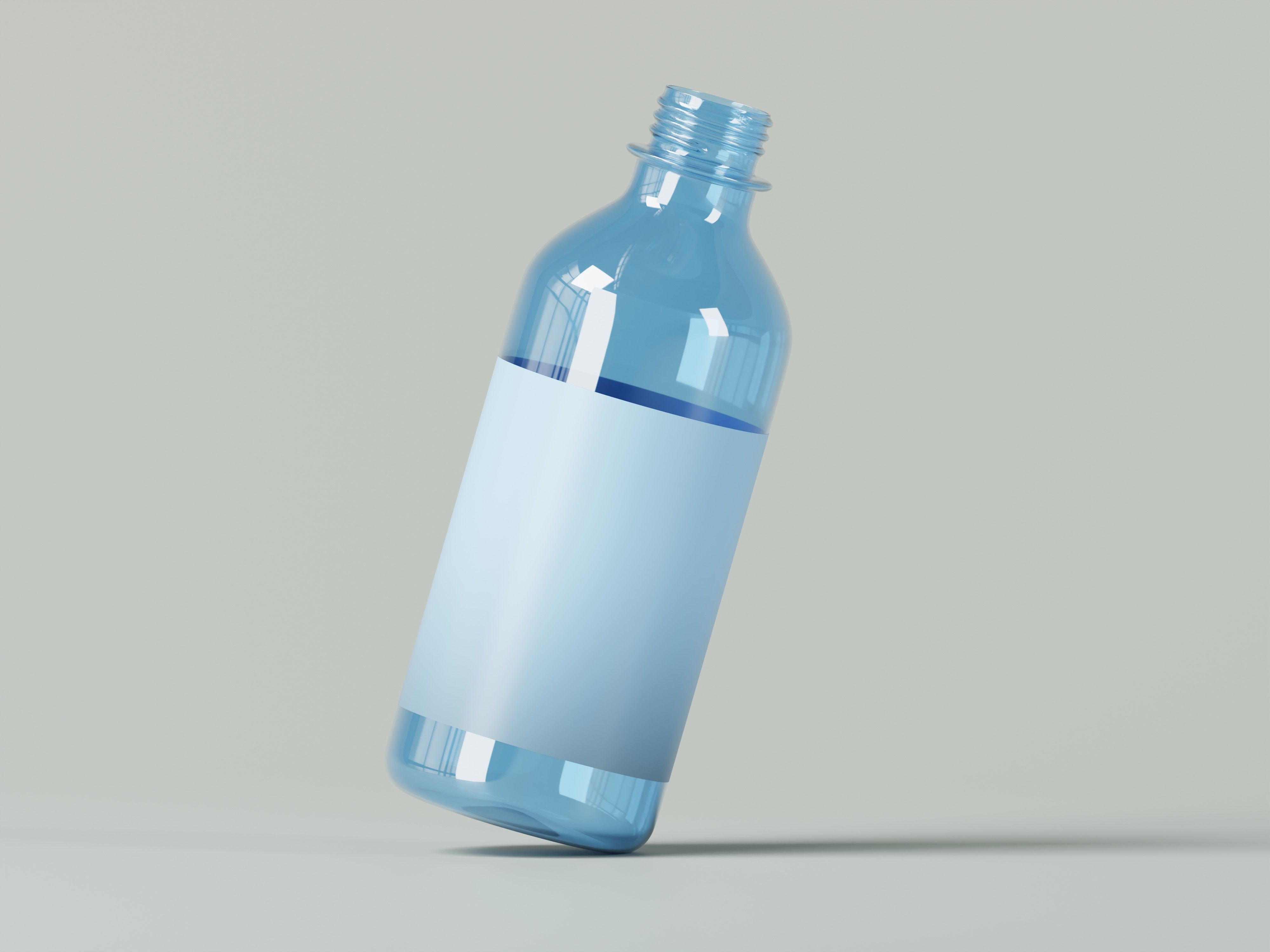Plastic Water or Liquid Product Bottle 3D Model Low-poly 3D model_7
